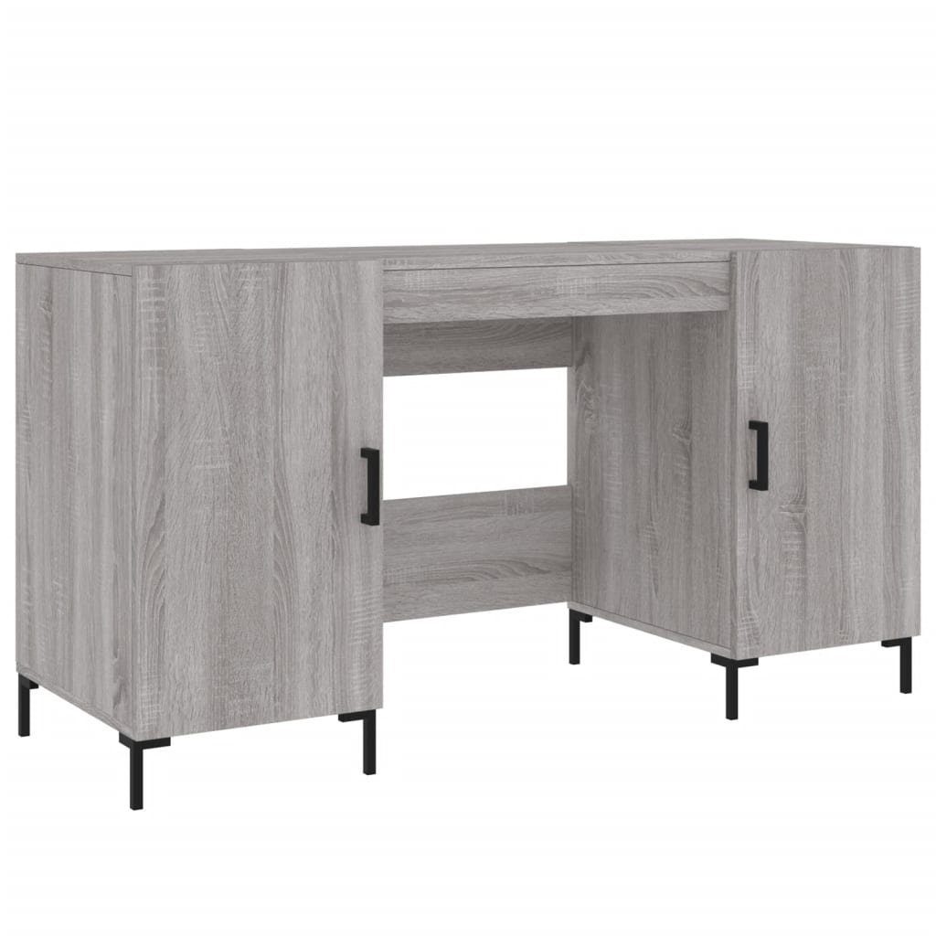 Grau Holzwerkstoff Schreibtisch Sonoma furnicato 140x50x75 cm