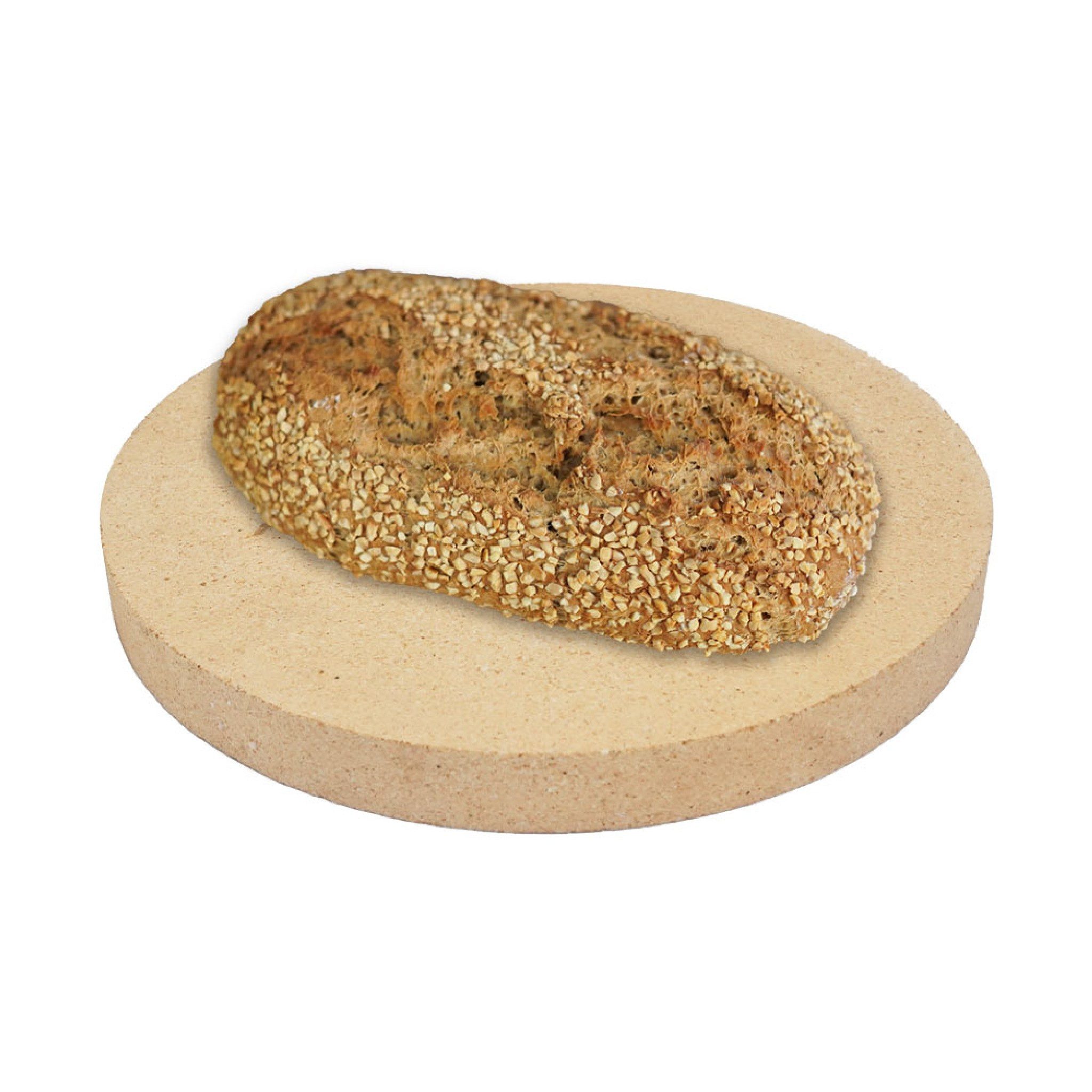 Feuerfest 123 GmbH Backstein Brotbackstein rund Ø 34 x 4 cm Schamotte