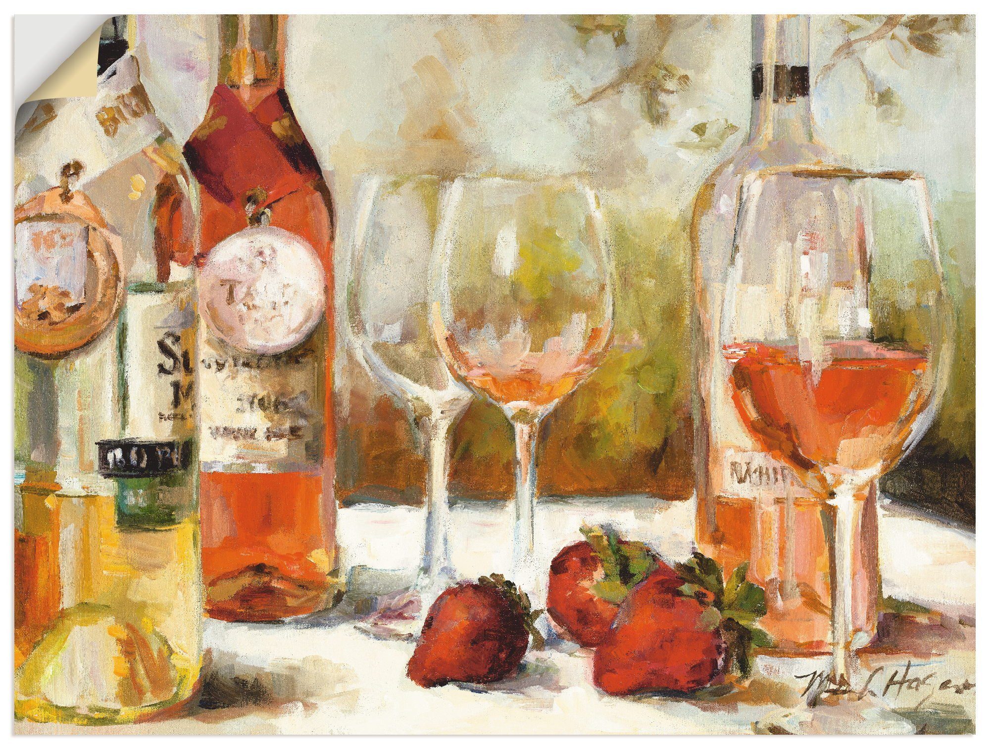 Artland Wandbild Ausgezeichneter Sommer, Getränke (1 St), als Leinwandbild, Wandaufkleber oder Poster in versch. Größen