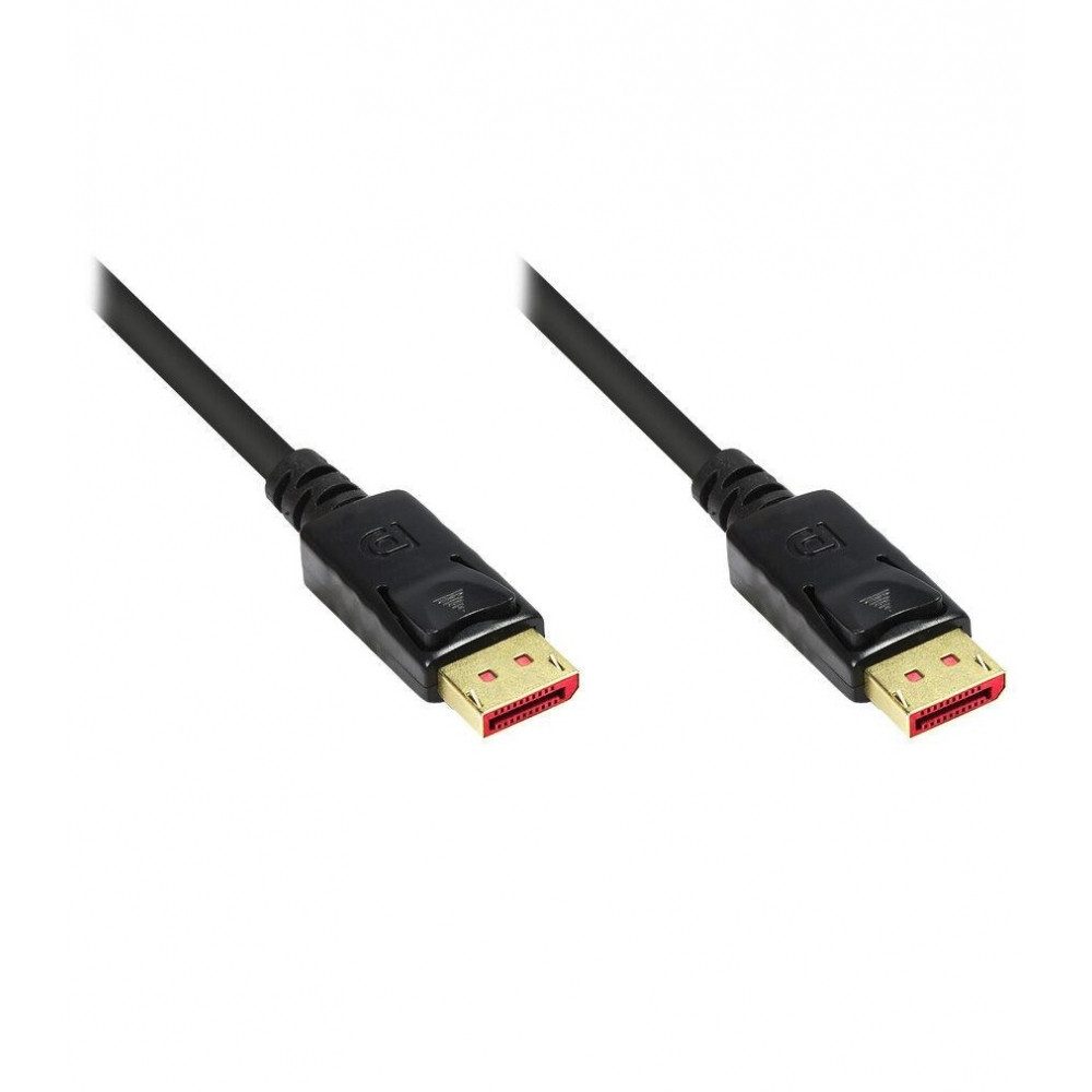 GOOD CONNECTIONS DisplayPort 1.4 Kabel 2m für 8K @ 60Hz. Computer-Adapter DisplayPort zu Kupplung, 8K Auflösung bei 60Hz