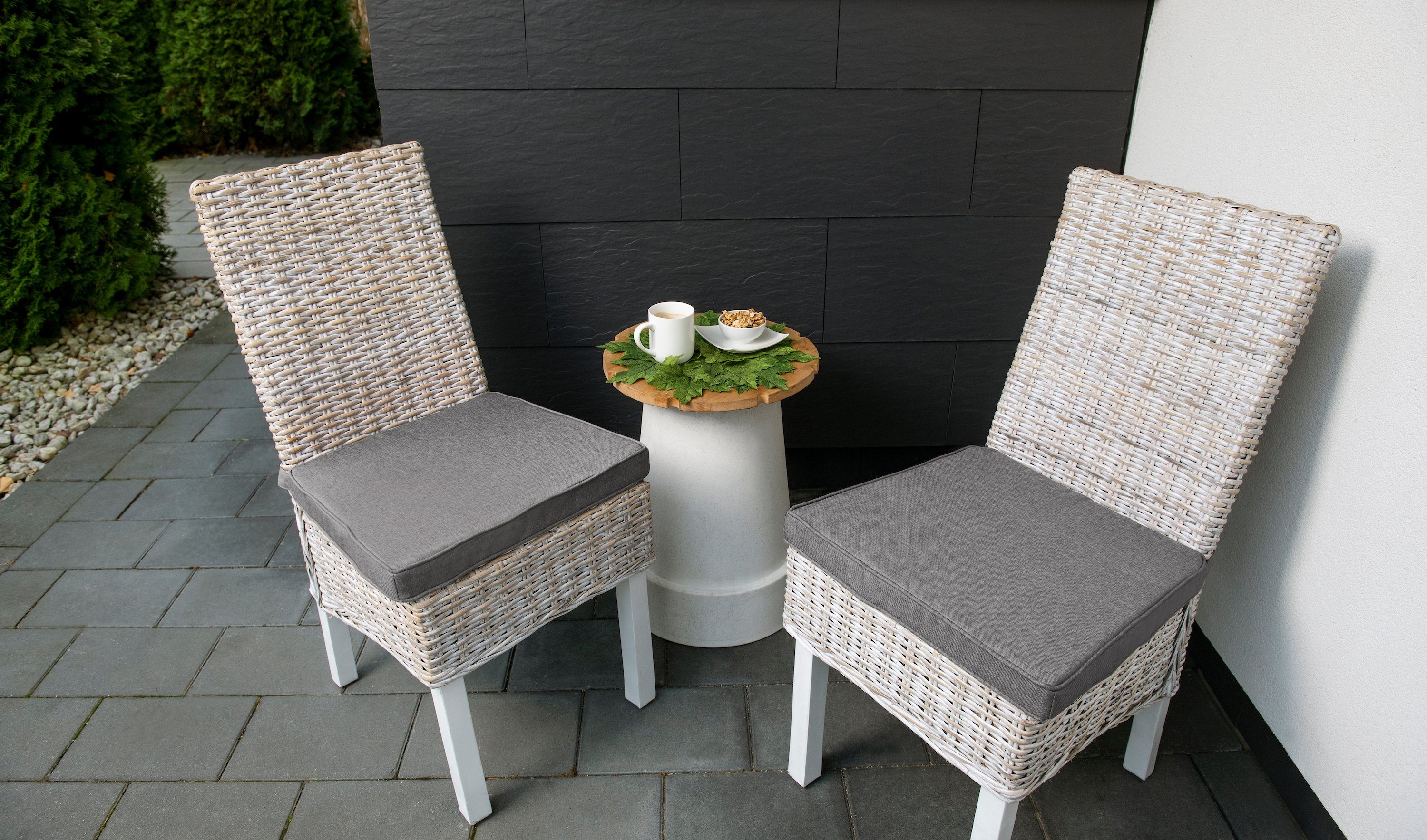 sunnypillow Stuhlkissen 4er Set Stuhlkissen 40 x 45 x 5cm