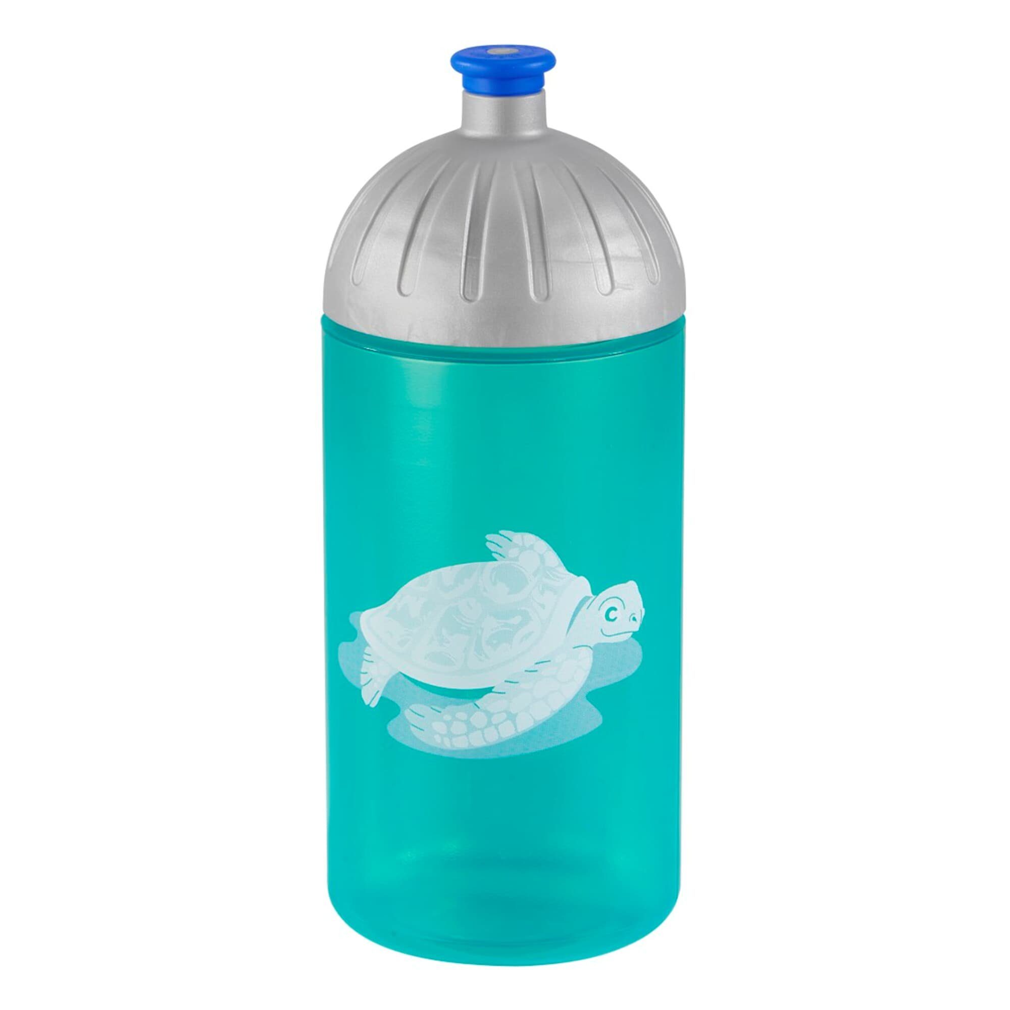 Step by Step Trinkflasche 0,5 l, für Kindergarten und Schule Happy Turtle, Türkis