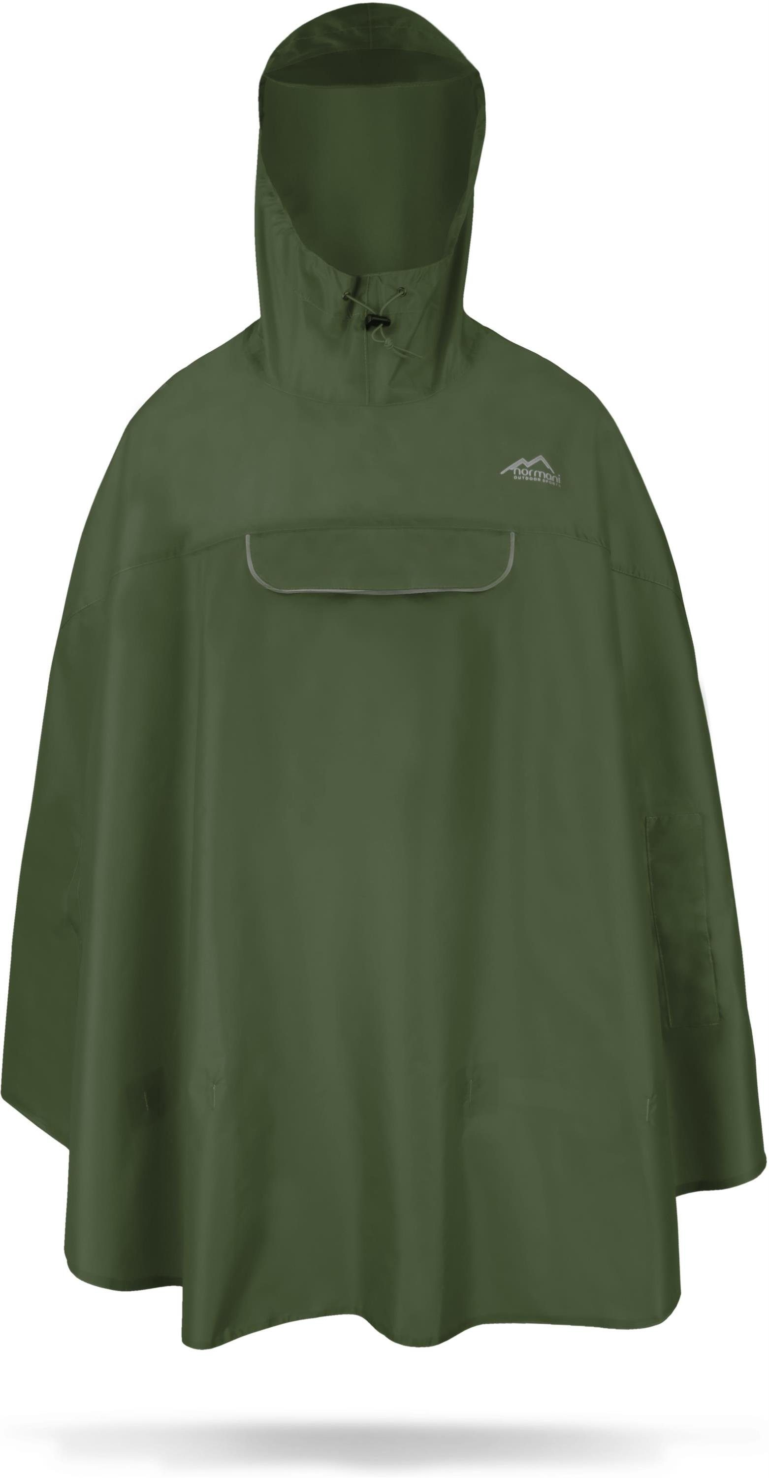 normani Regenponcho Unisex Regenponcho wasserdicht Cherrapunji mit Kapuze - 12000 mm Wassersäule - 3M™-Reflektor – Bild 2 von 5