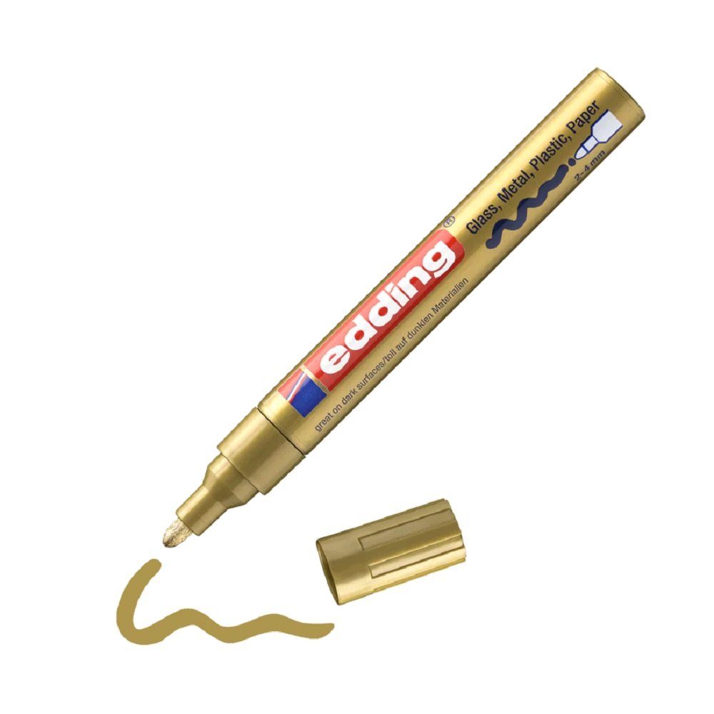 Lackmarker Rundspitze 2-4mm Glanzlackmarker gold 1 edding