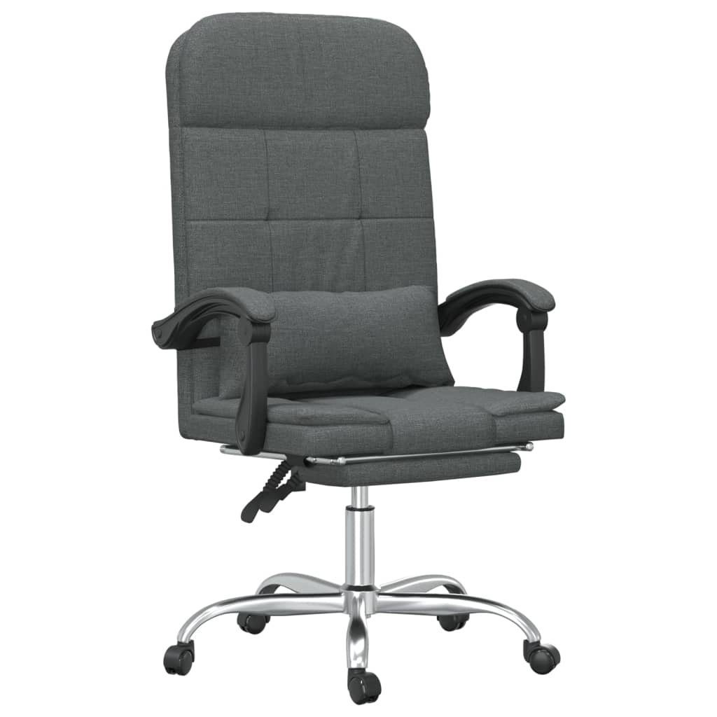 vidaXL Bürostuhl Bürostuhl mit Massagefunktion Dunkelgrau Stoff (1 St)