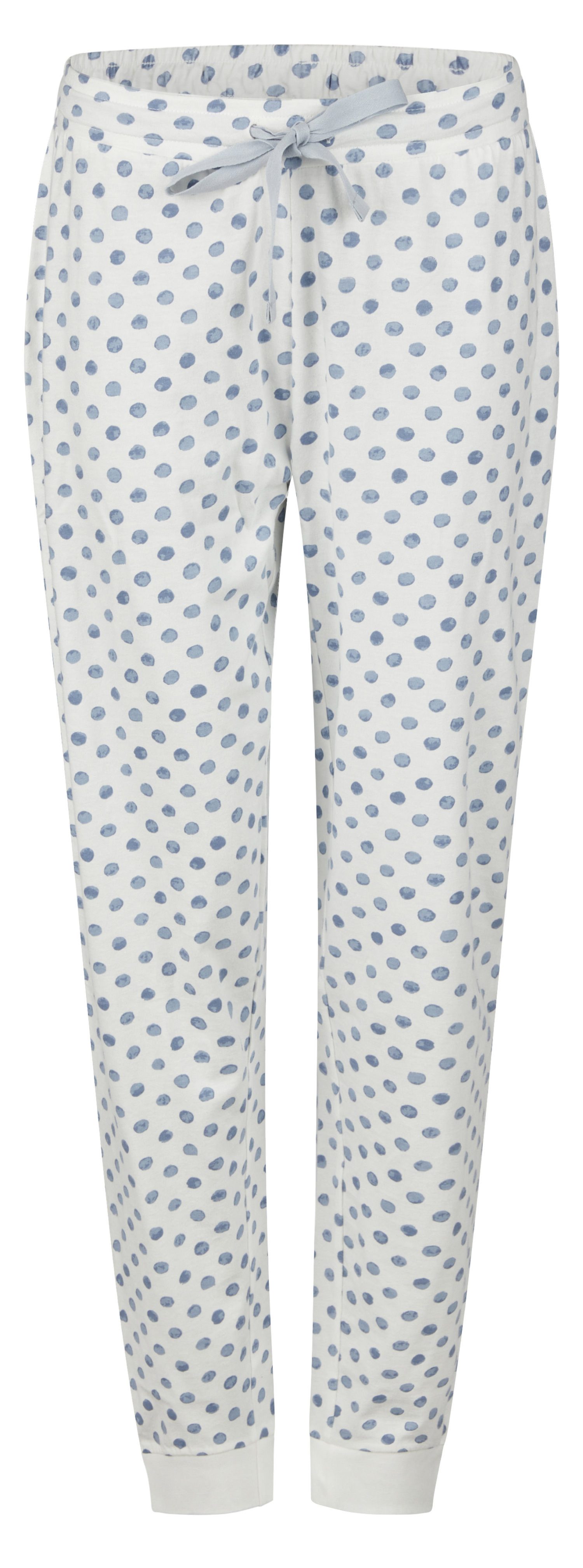 Pyjamahose Damen Pyjamahose mit Bündchen