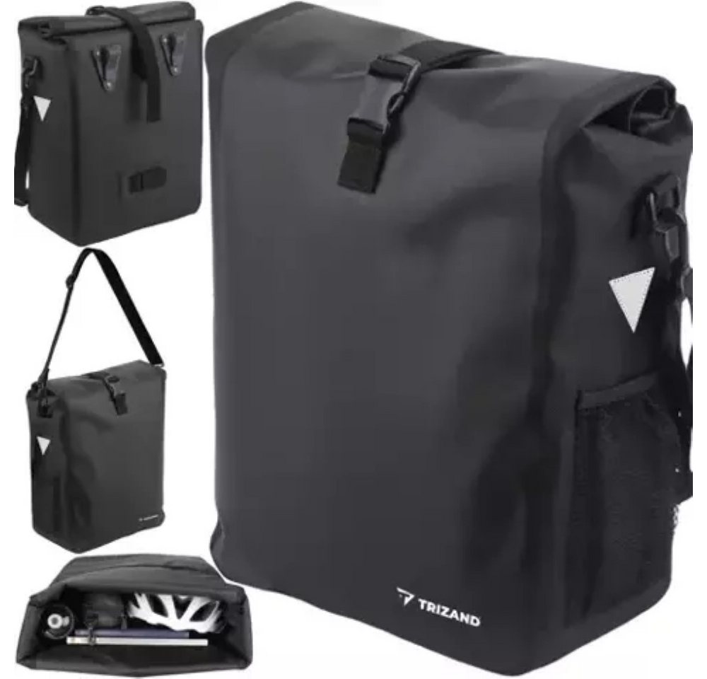 Trizand Fahrradtasche TraveLuxe 15L Fahrradkoffer: Robuste Tasche für unterwegs (Fahrradtasche - Set, 1x Fahrrattasche), Wasserdichtes Material, einfache Montage