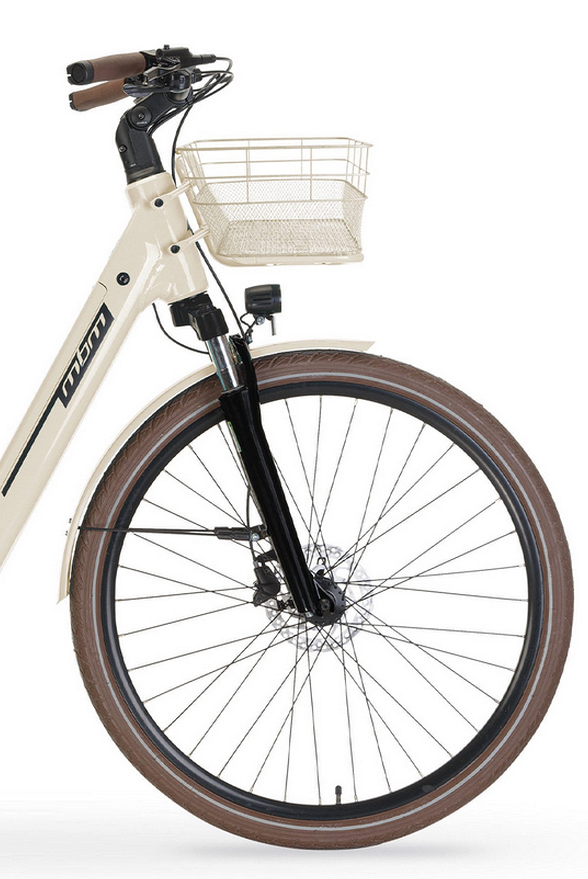 MBM E-Bike, 7 Gang 7-Gang Shimano Acera Schaltwerk, 7-Gang Shimano Acera Schaltwerk, Bürstenloser, wartungsfreierEtrotek Heckmotor 45Nm, 540 Wh, Elektro-Citybike NEFELE 28 Zoll