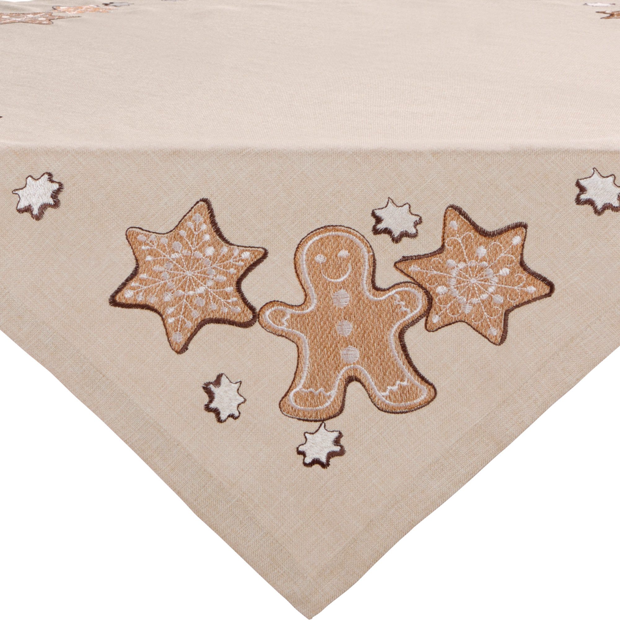 REDBEST Mitteldecke Mitteldecke "Lebkuchen", Motiv/Sterne