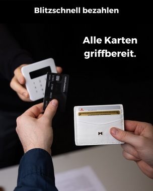 Gentlemen's Kartenetui - Kreditkartenetui mit Mittelfach & RFID Schutz - Slim Wallet Herren, mit Schein- und Münzfach - Herren Geldbeutel mit Fach für AirTag