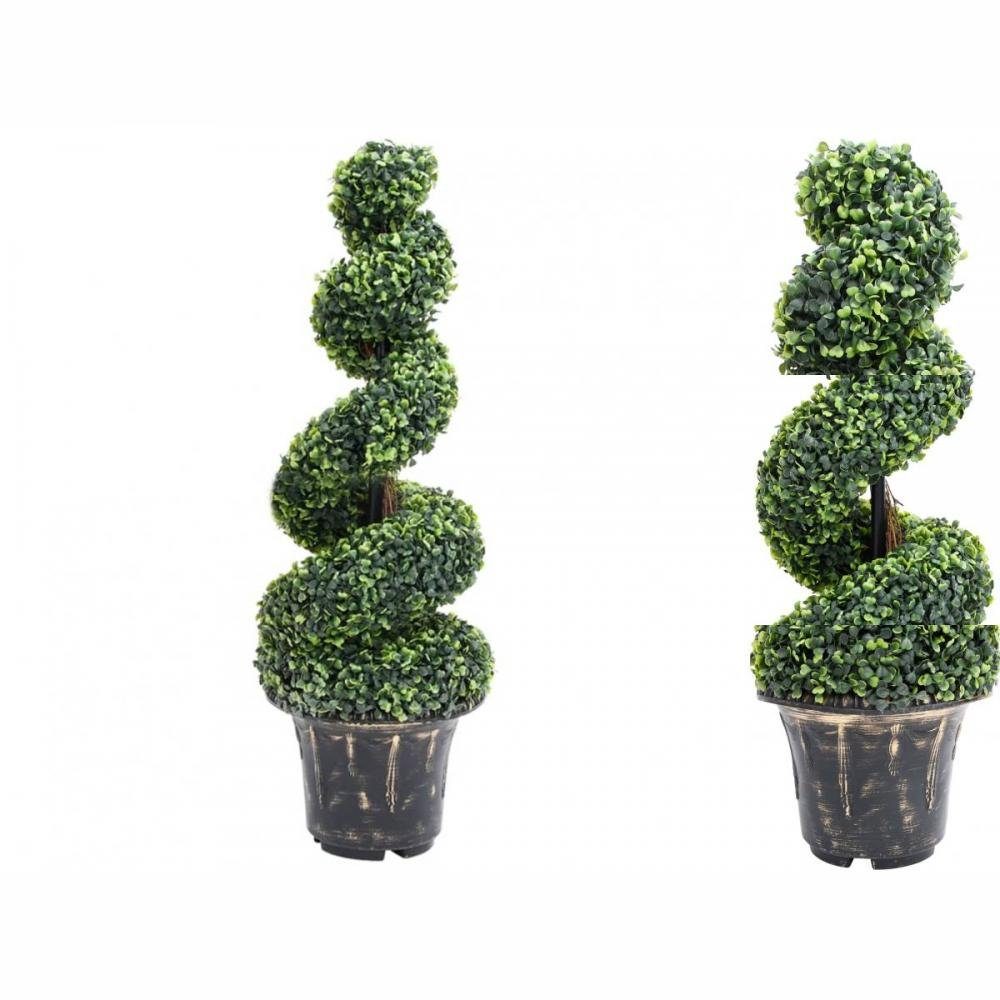 Künstliche Zimmerpflanze Künstlicher Buchsbaum mit Topf Spiralform Grün 100 cm Pflanze realisti, vidaXL, Höhe 100 cm