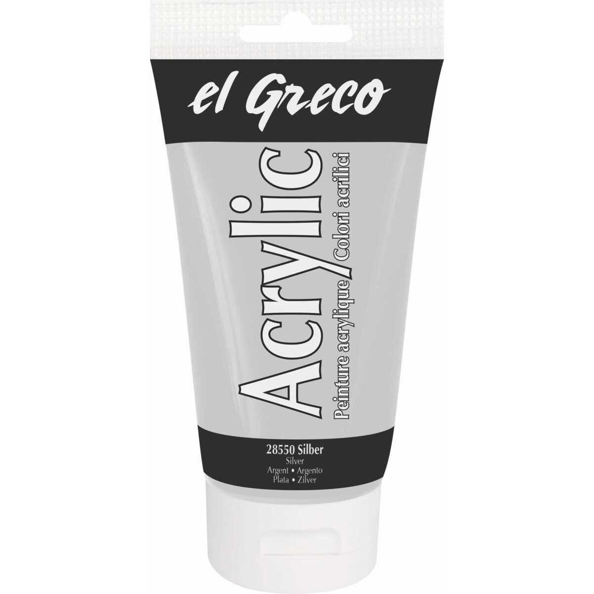 C. KREUL Acrylfarbe KREUL el Greco Acrylic silber 150ml Tube