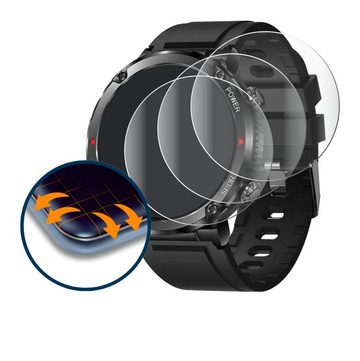 Savvies Full-Cover Schutzfolie für LIGE Smartwatch 1.6", Displayschutzfolie, 4 Stück, 3D Curved klar