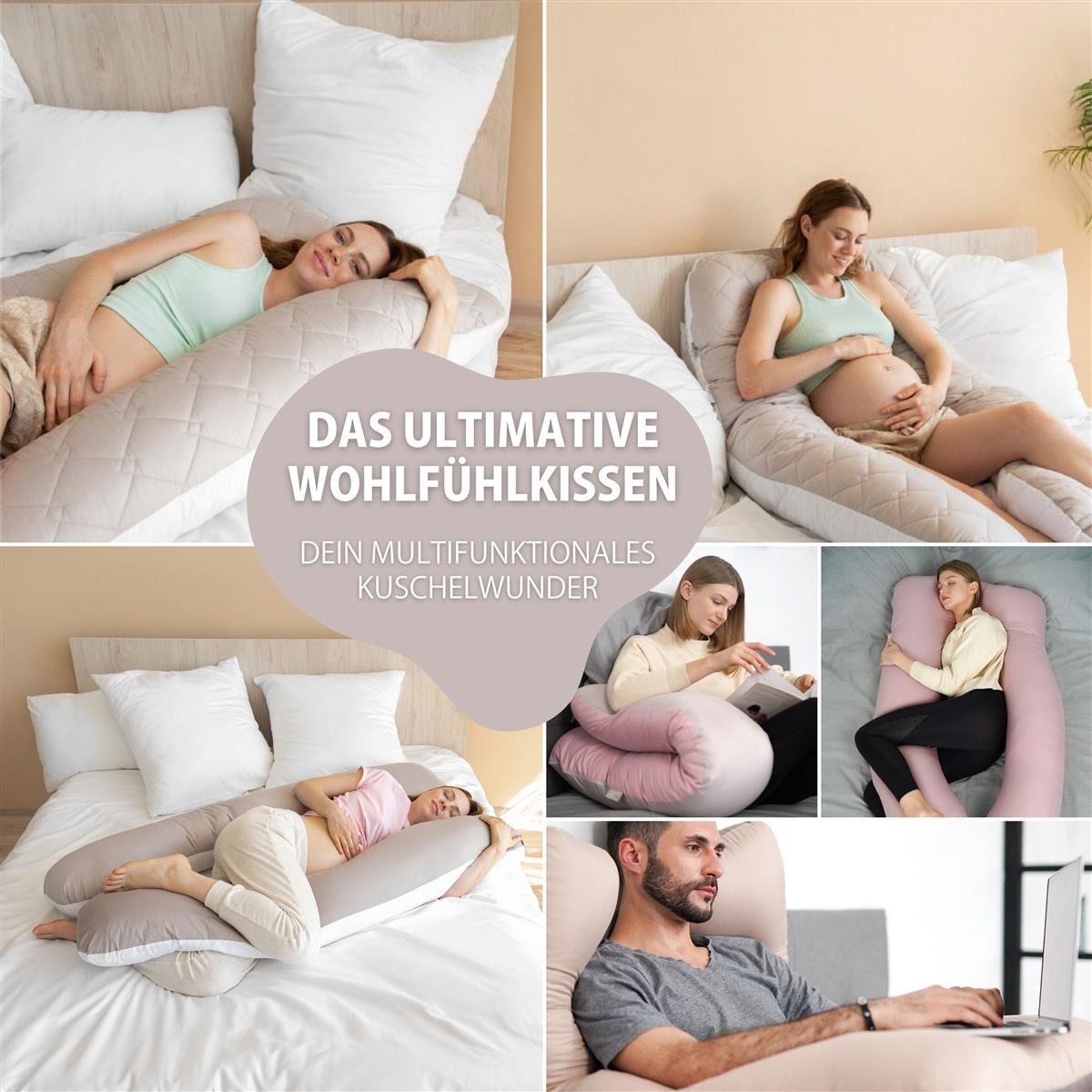 SEI Design Seitenschläferkissen Seitenschläferkissen mit Bezug Stillkissen günstig online kaufen