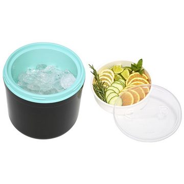 Fuchs Gastronomiebedarf Eiswürfelbehälter Eiswürfelbehälter Lebensmittelbehälter Eiswürfeleimer, (4-tlg), Eis- und Lebensmittelbehälter Hot & Cold