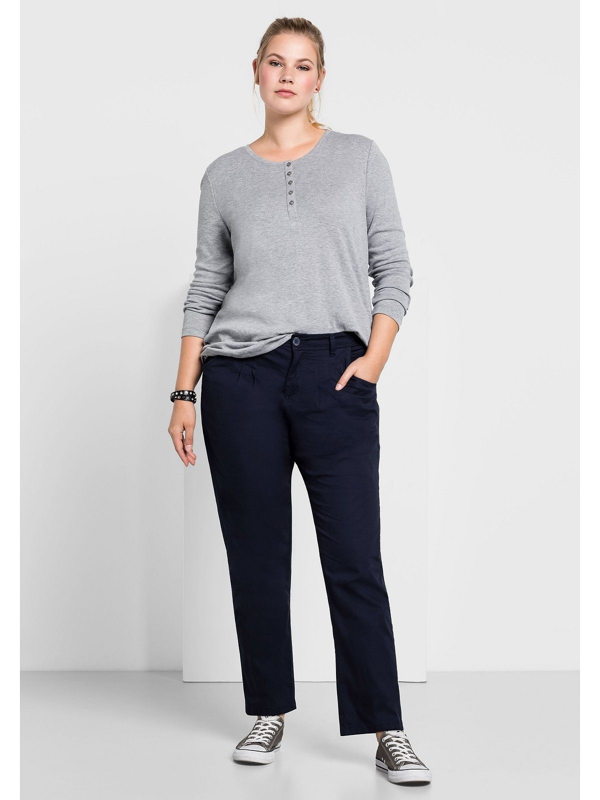 Sheego Chinohose Große Größen in Stretch-Qualität