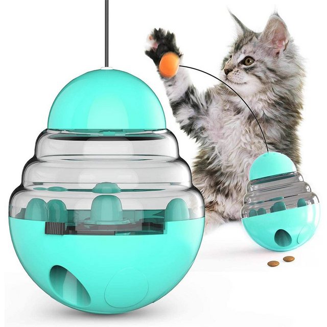 Einemgeld Katzen-Futterspender Tumbler Katzenspielzeug, Feeding Ball Spielzeug, für Langsam Fütterung