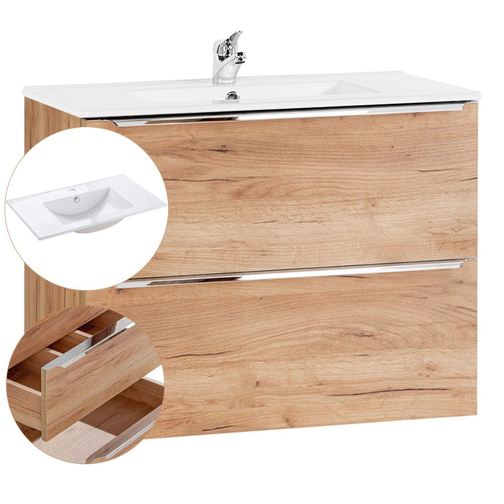 Lomadox Waschtisch TOSKANA-56, -Unterschrank 80cm mit günstig online kaufen