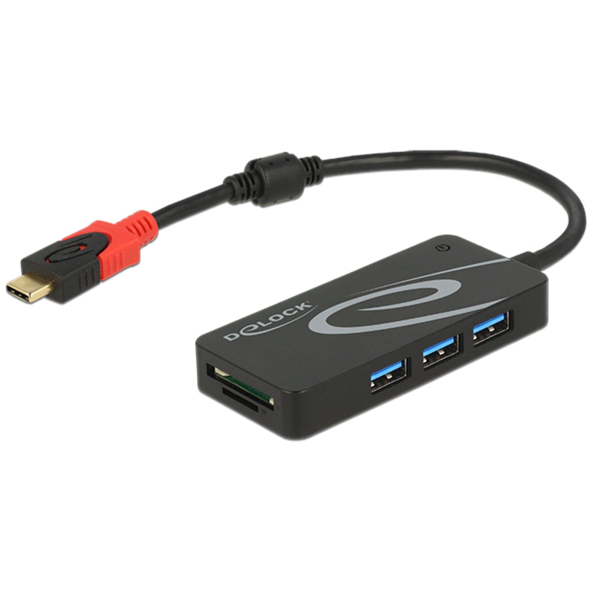 Speicherkartenleser DeLOCK USB-C Hub, USB-Hub, (USB 3.0, SD, microSD)
