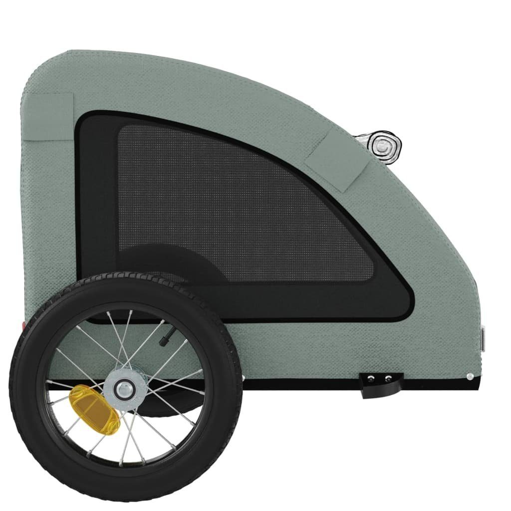 vidaXL Bicycle Dog Trailer 30 kg Bicycle Trailer for Dogs Grey Oxford Fabric and Iron