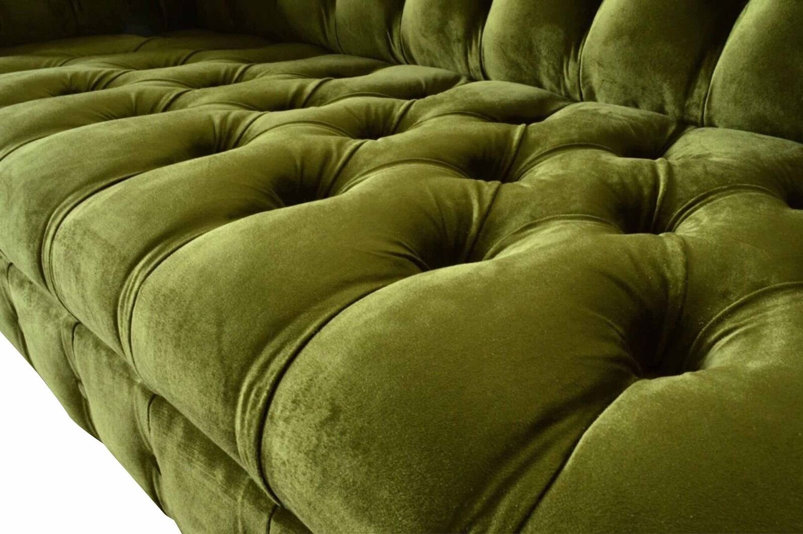Design Sitzer Couch Polster Grün Sofa Chesterfield Made Europe In 3 Sofa JVmoebel Sofas Wohnzimmer,