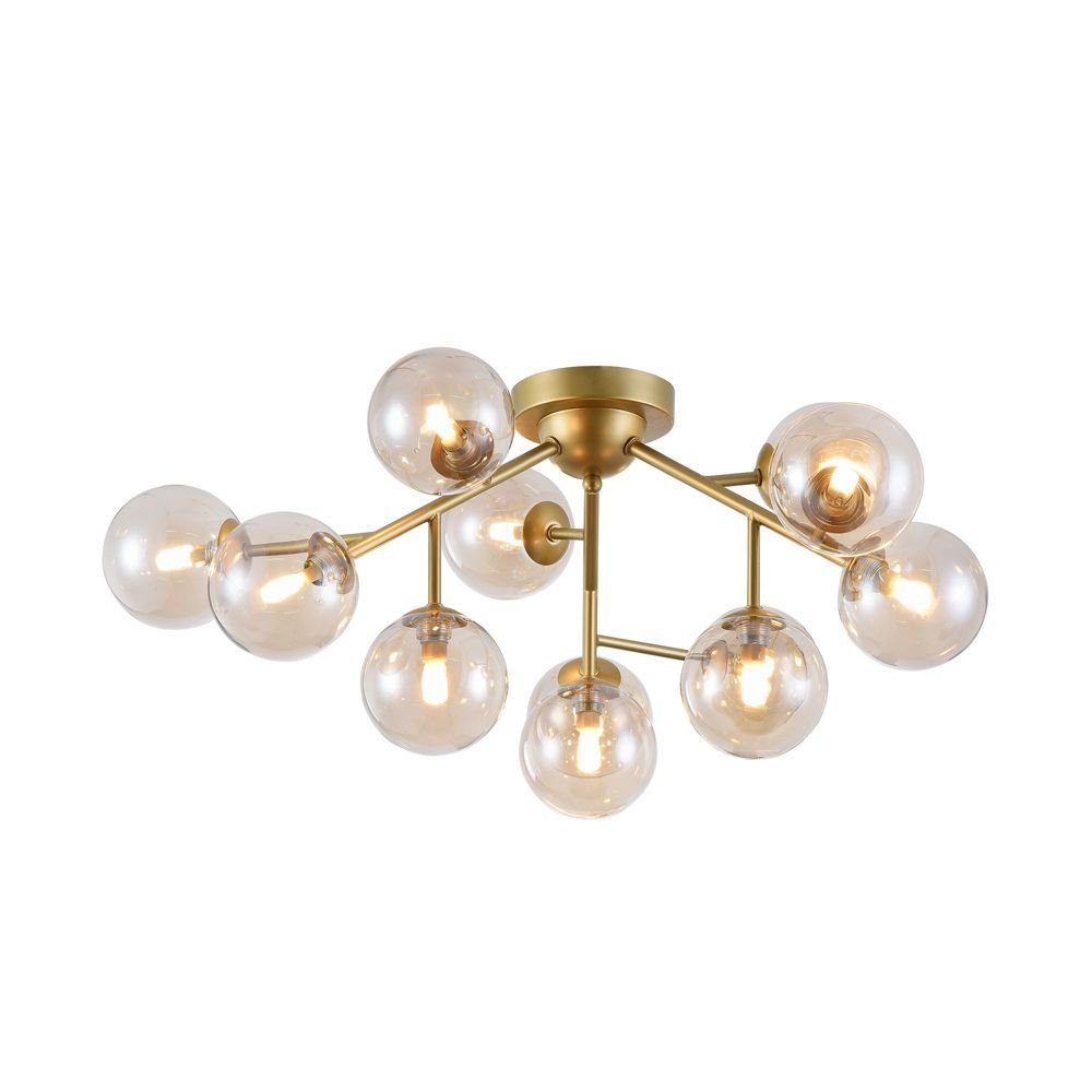 Licht-Trend Deckenleuchte Deckenleuchte Glob 60cm 12 x Rauchglas Gold, Rauc günstig online kaufen