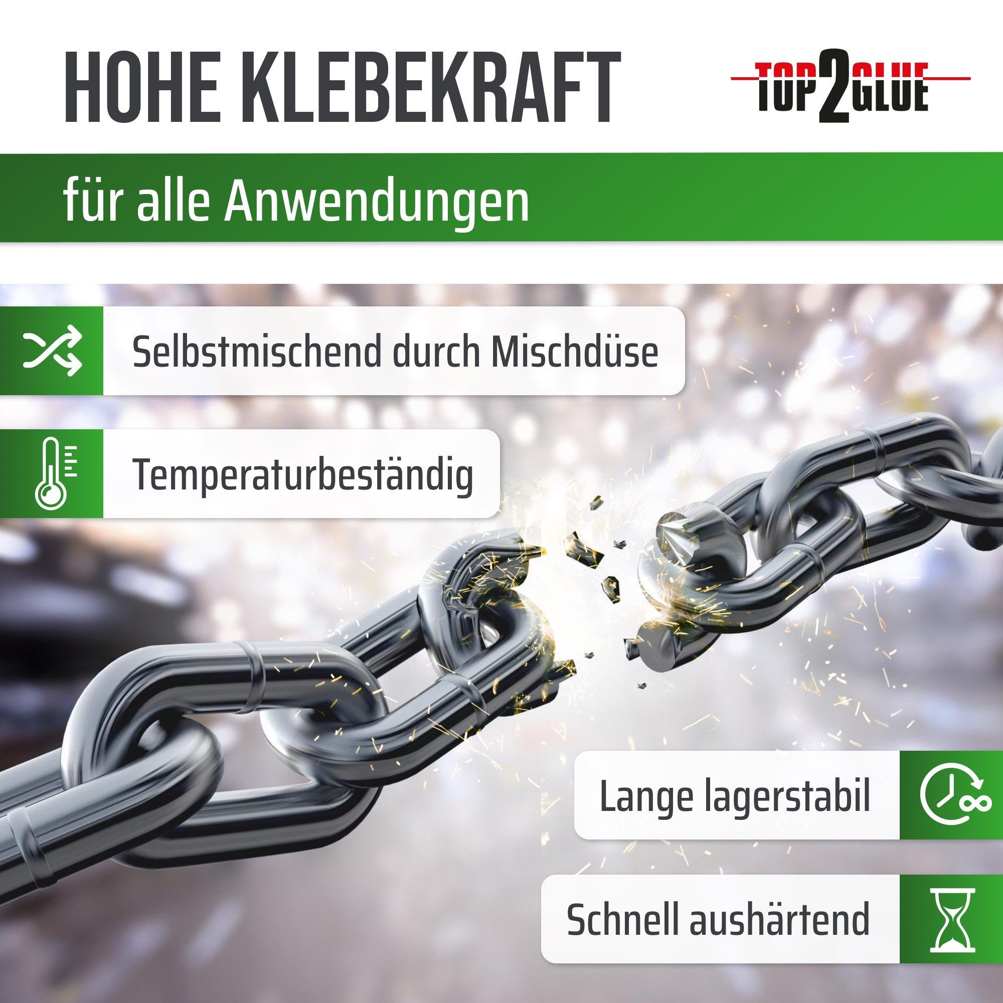 Top2Glue 2-Komponentenkleber Top2Glue Epoxidkleber mit 2 Mischdüsen - 2K Ep günstig online kaufen