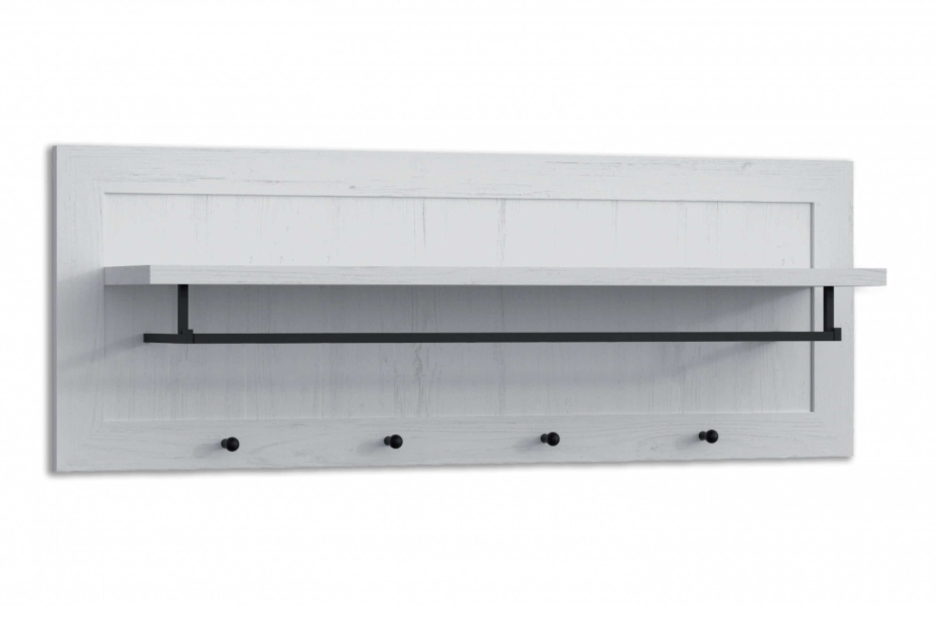 KONSIMO® Wandregal LEMAS Regal mit Aufhängern, Wandboard, hergestellt in der EU, zeitloses Design, Provenzalische Stil, Breite 109 cm