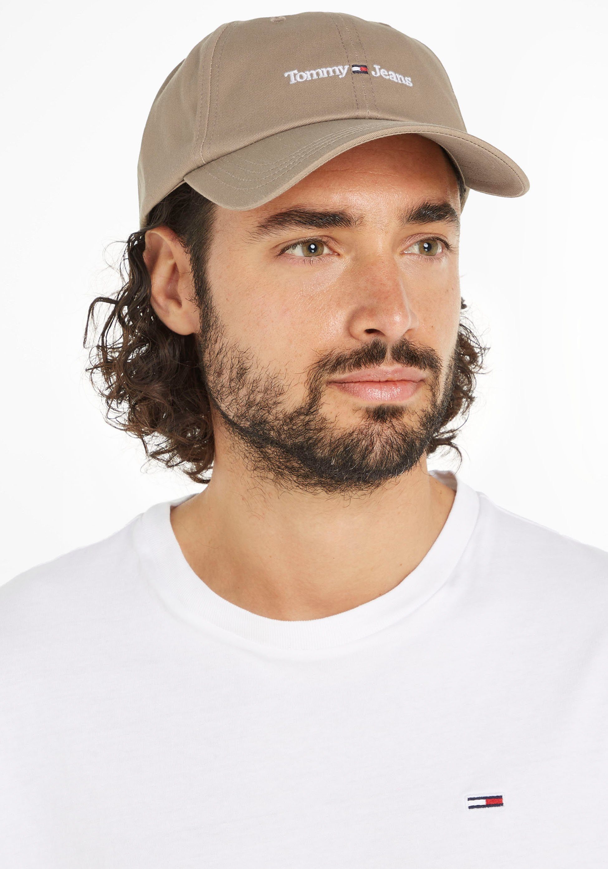 Tommy Jeans Baseball Cap Logo-Branding Earth dezentem mit