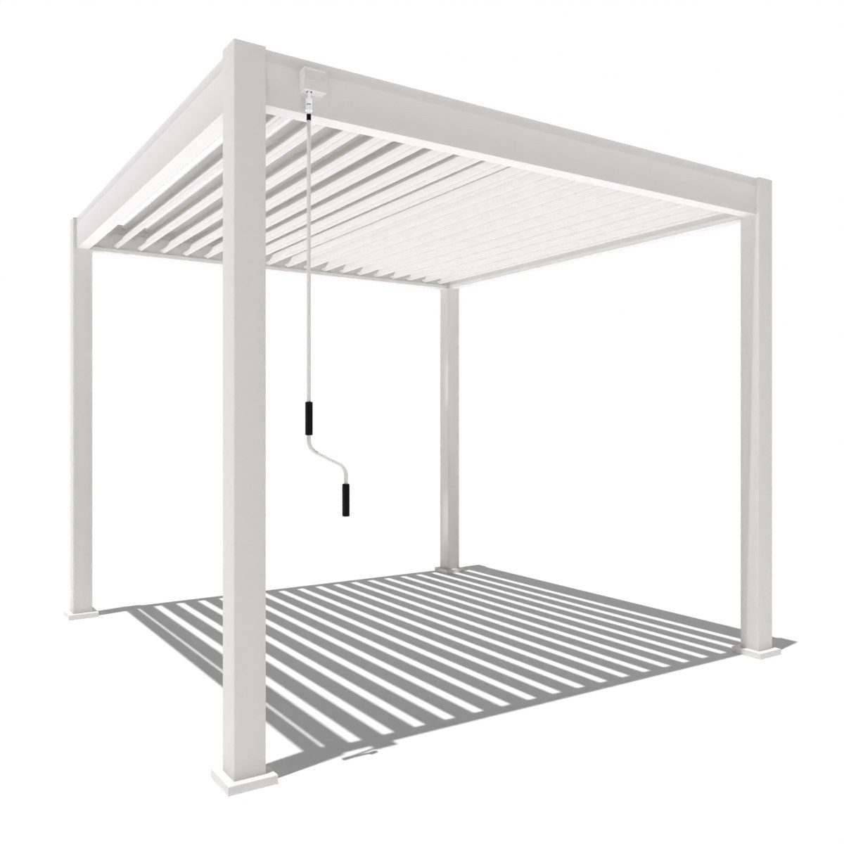 Weide Pergola Classic Pavillon Terrassenüberdachung Aluminium 3 x 3 M weiß, BxTxH: 300x300x255 cm