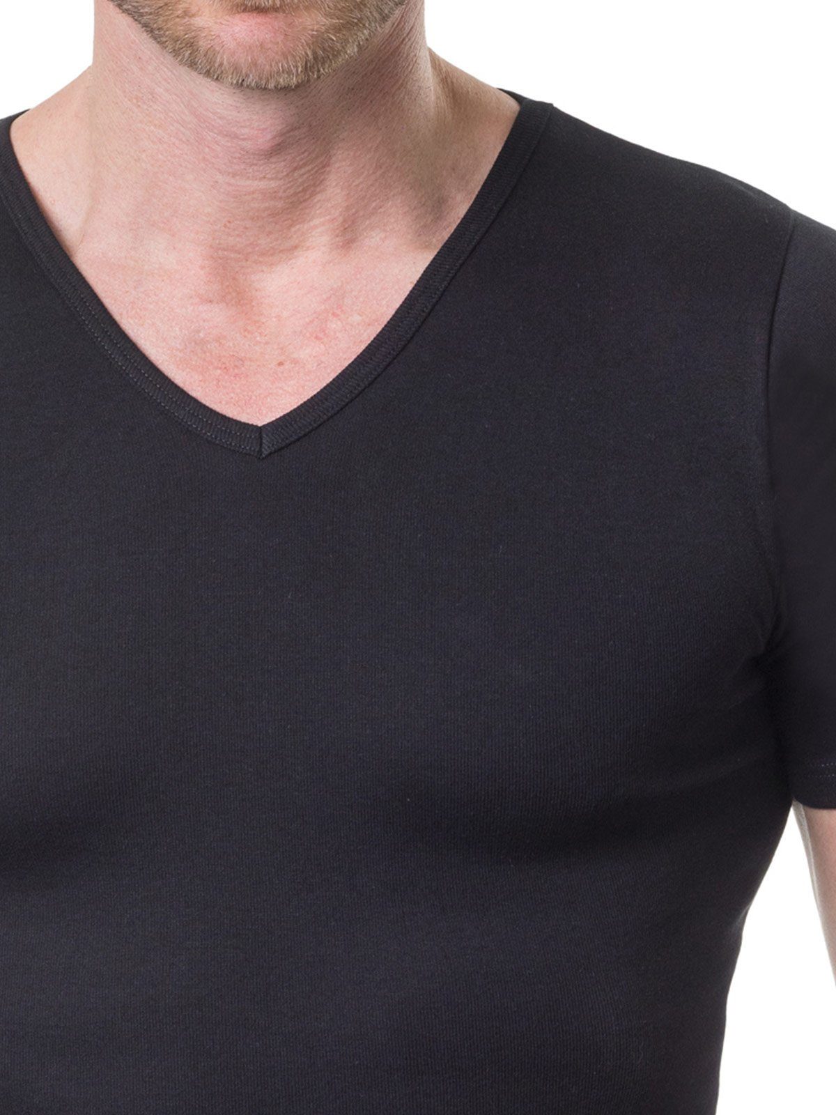 T-Shirt Sparpack schwarz hohe Markenqualität 8-St) Unterziehshirt 8er Bio Cotton Herren (Spar-Set, KUMPF
