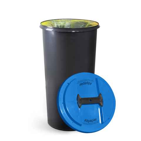 KUEFA Müllsackständer KUEFA BSC LA 60l Mülleimer / Müllsackständer mit Laserbeschriftung, Motive: Gelber Sack, Restmüll, Altpapier, Bioabfall