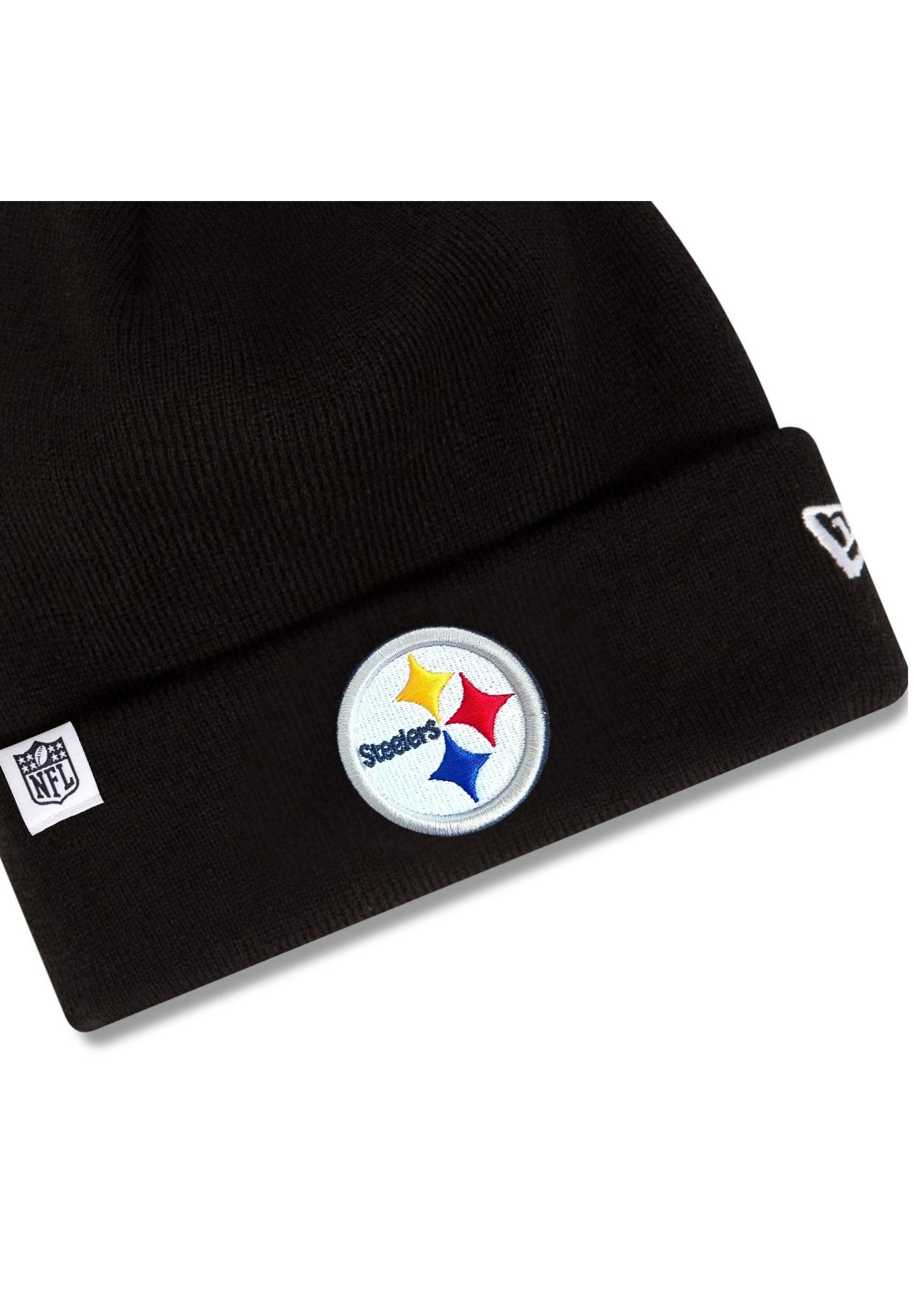 New Era Beanie Pittsburgh Steelers New Era Loop Label Knit Beanie NFL Mütze Schwarz (1-St)
