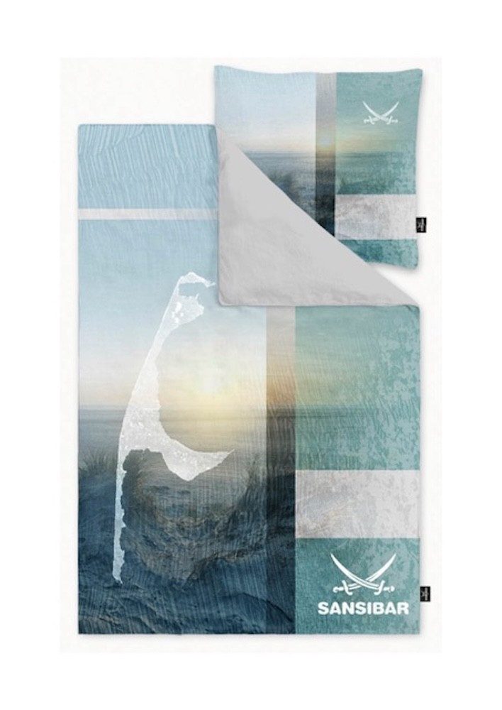 Sansibar Sylt Bettwäsche Sunset mit Sylt-Motiv Wendebettwäsche, 100% Baumwolle, 2 teilig, Fein gewebte, glatte und weiche Baumwollsatin-Qualität – Bild 2 von 2