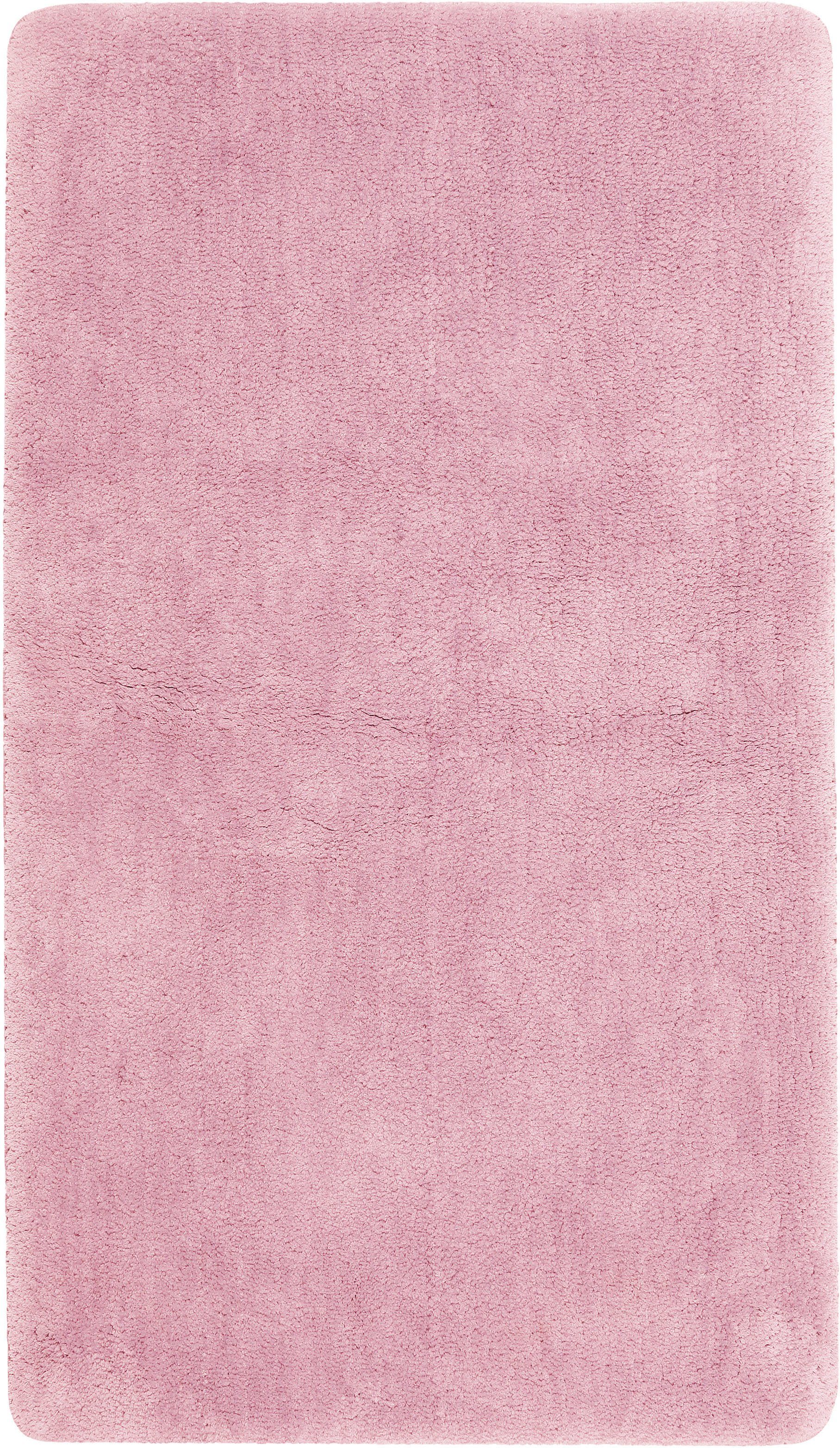 Badematte Joris Wecon beschichtet, mm, Polyester, Größen, rosa Badezimmerteppich, uni viele Höhe 20 rechteckig, strapazierfähig, home Basics, rutschhemmend waschbar
