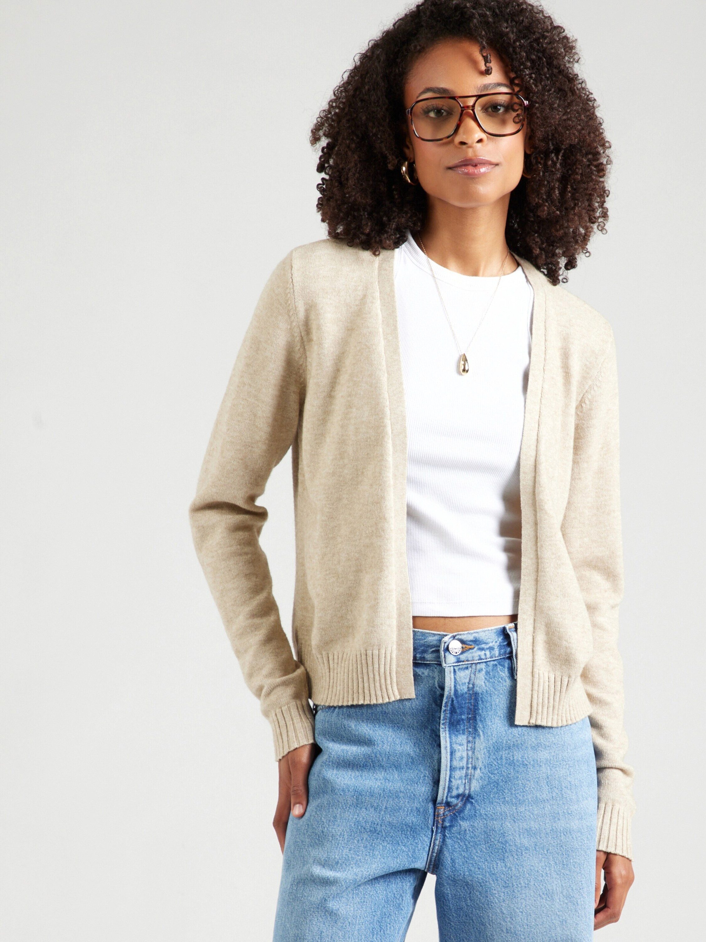 Vila Strickjacke VIRIL (1-tlg) Plain/ohne Details günstig online kaufen