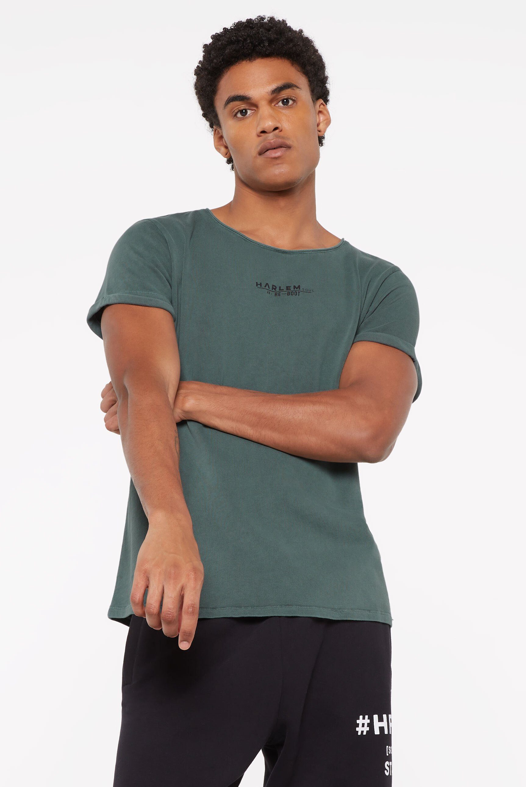 Harlem Soul Rundhalsshirt mit fixierten Turn-up-Ärmeln | T-Shirts