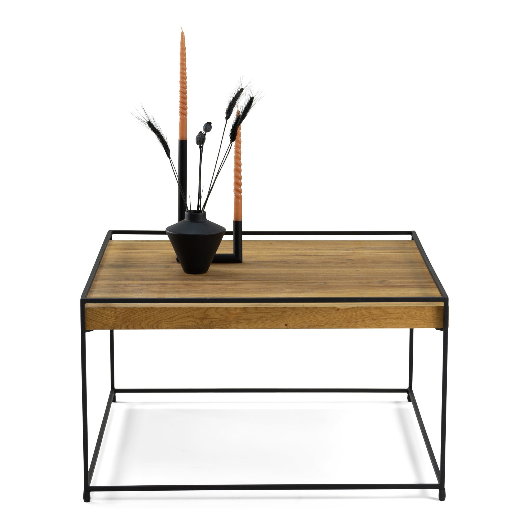 Torna Design Furniture Beistelltisch Torna Beistelltisch THIN WOOD 80 - Schwarz 80x46x80cm