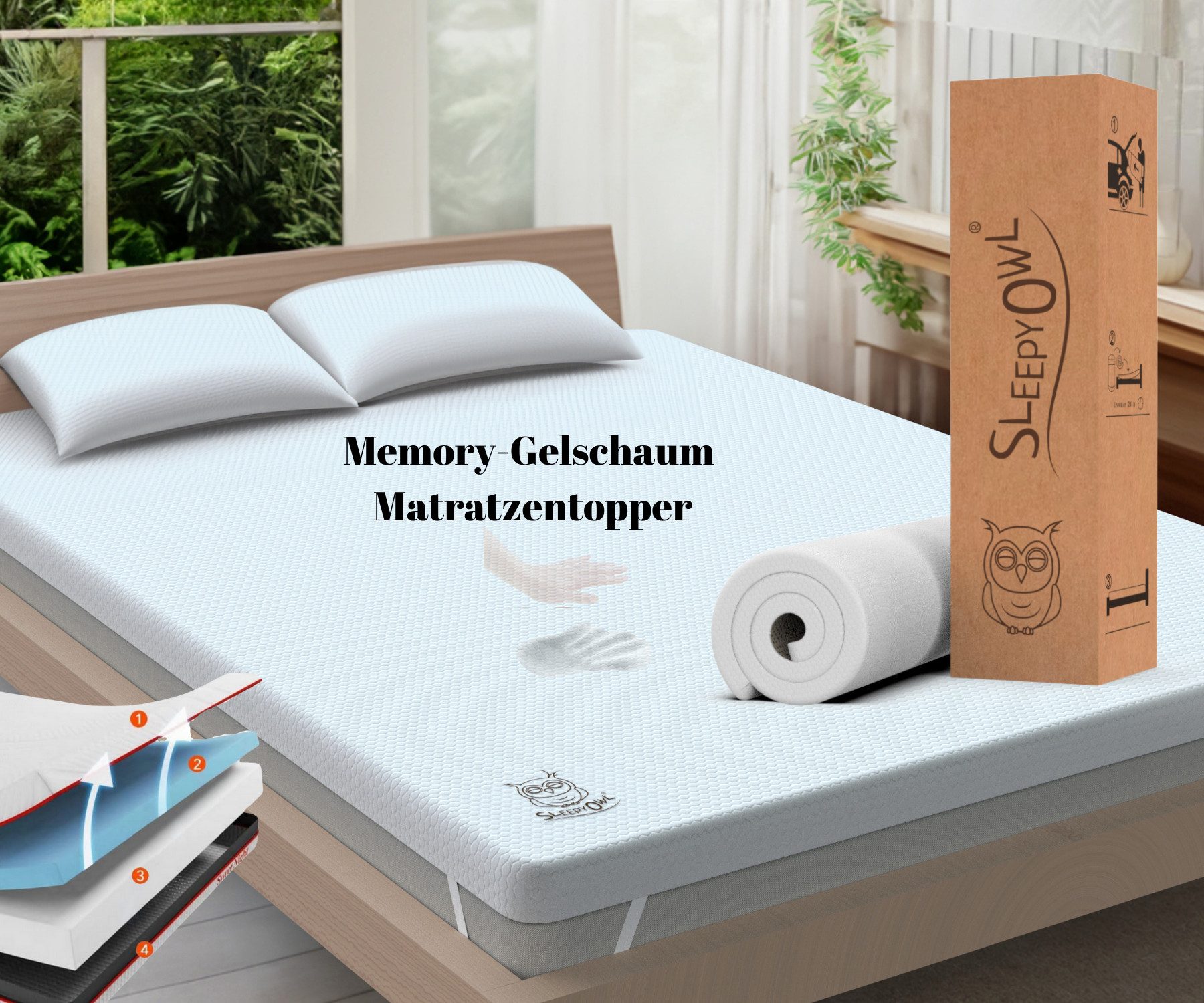 Adel Home Decor, Topper Gel-Memory Matratzentopper, H2/H3 mit Komfortschich günstig online kaufen