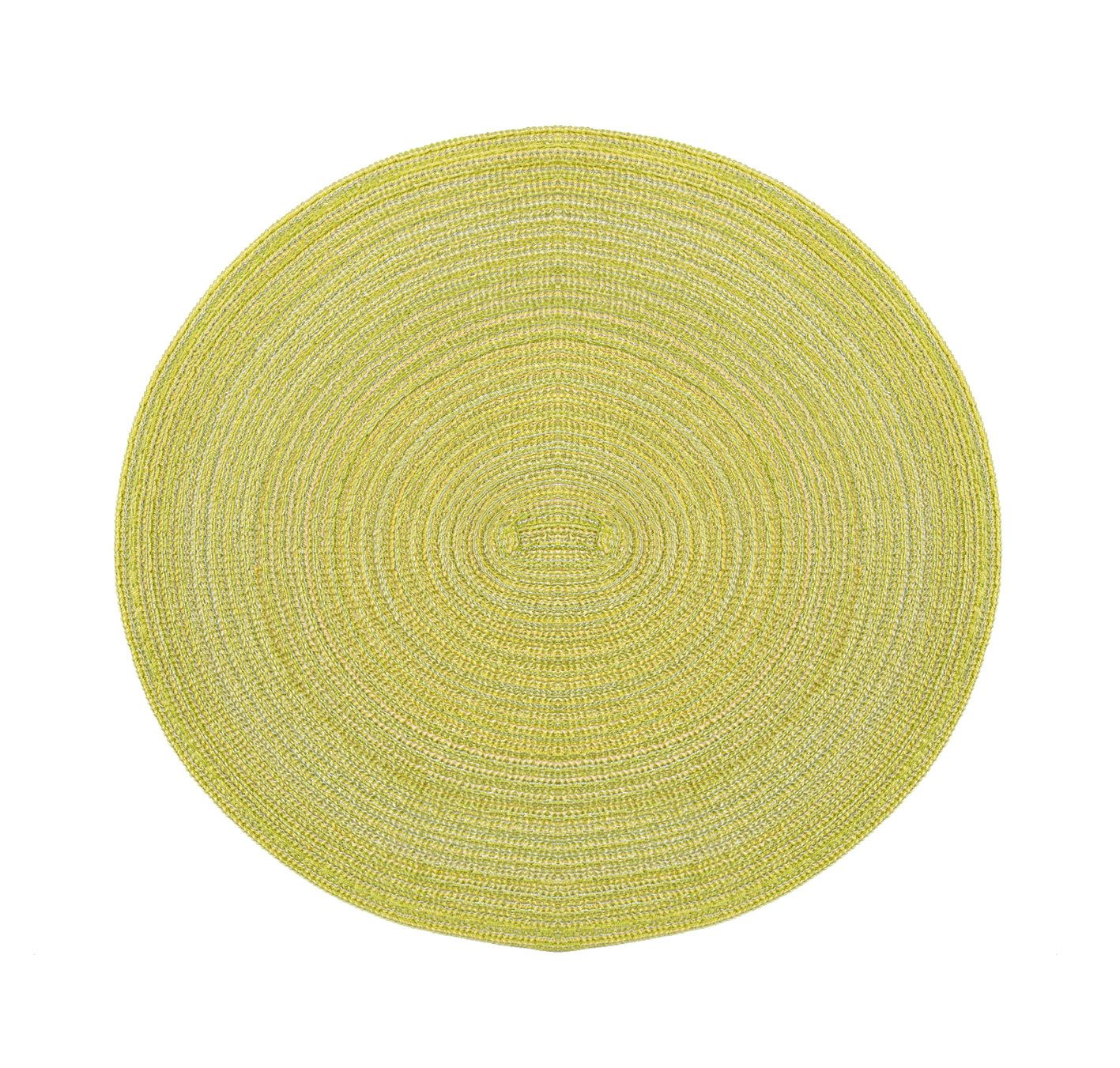 Platzset Tischset rund 12er Set Samba Kreis 038 limone