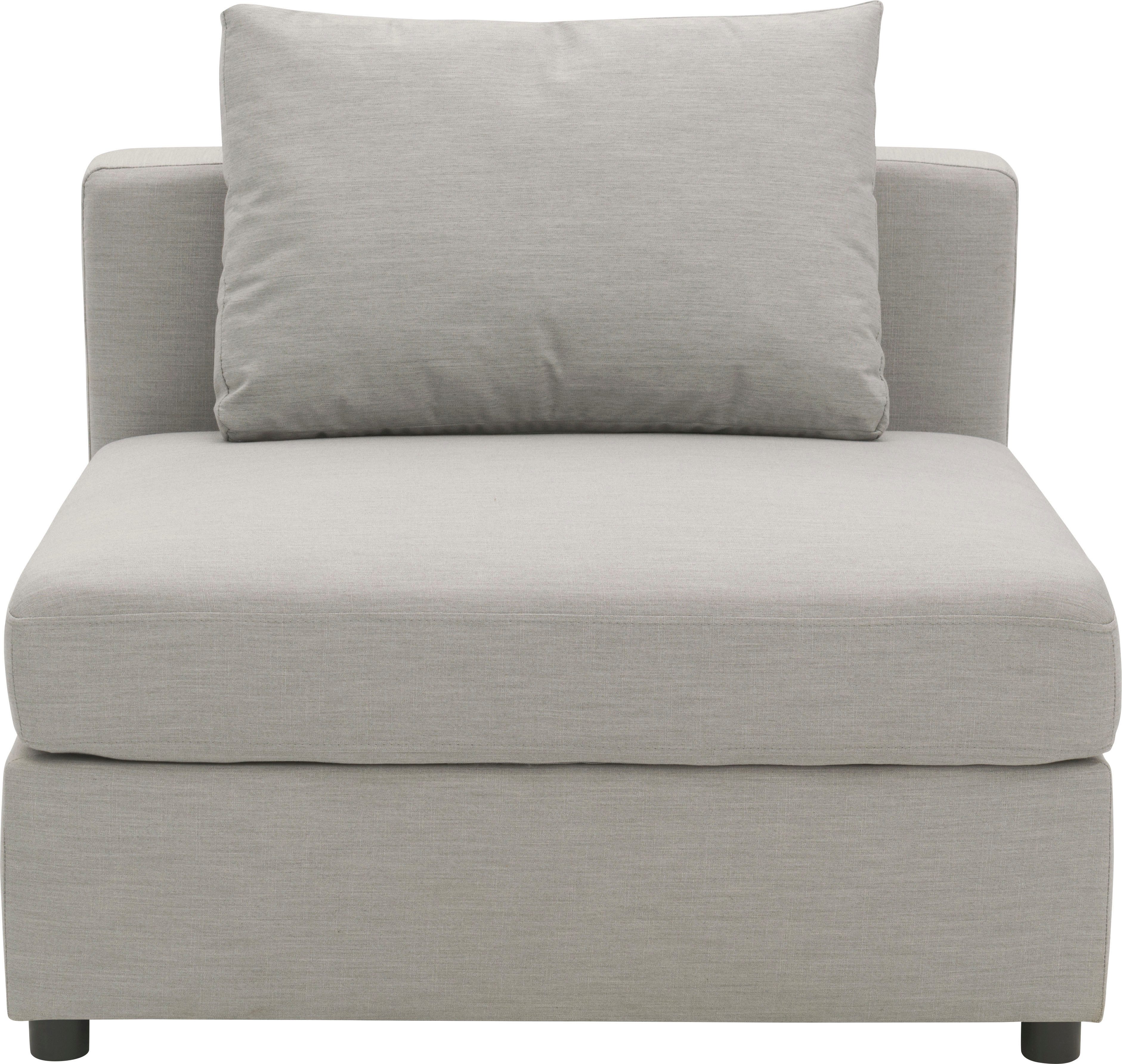 DOMO collection Sofaelement Solskin, individuell erweiterbar/kombinierbar, mit losen Kissen. Rücken- und Seitenteile als Stecksystem.