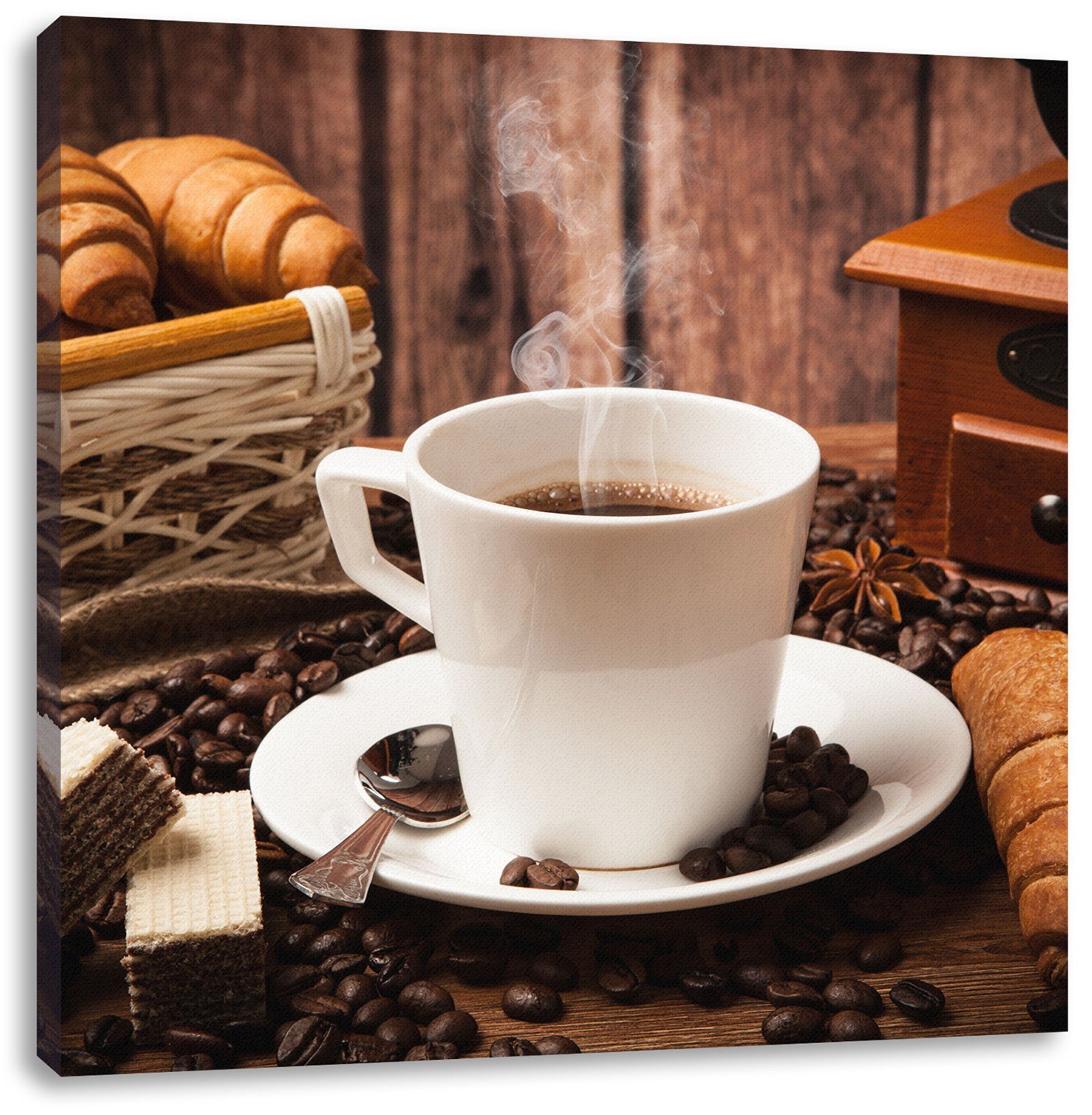 Leinwandbild heißer aufgebrühter Kaffee