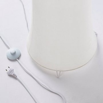 Lindby Stehlampe Liana, Leuchtmittel nicht inklusive, Modern, Stoff, Metall, weiß, 2 flammig, E27, Textil Stehleuchte, Floor