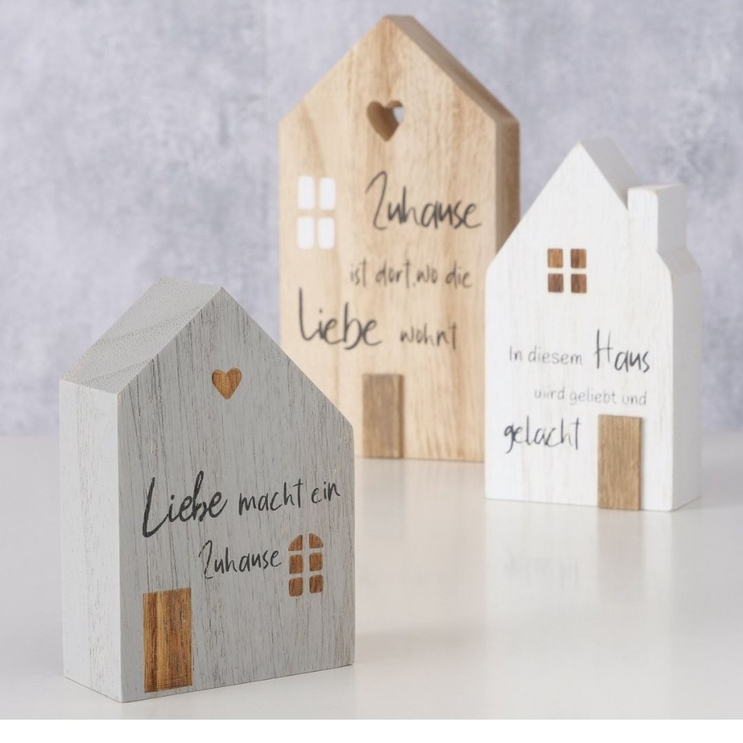 Topanbieter999 Dekoobjekt Holz Deko Häuser mit Sprüchen Set (3 St., 3er Set) – Bild 5 von 5
