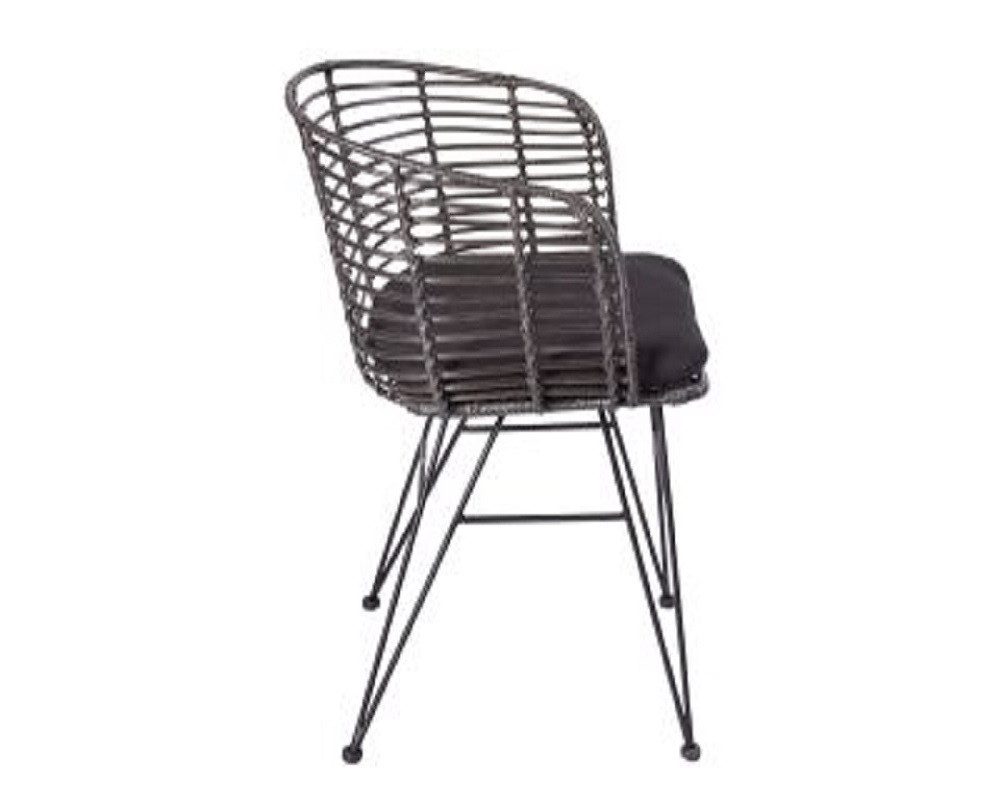 SAM® Esszimmerstuhl Mombasa, Trendiger Rattanstuhl, geflochtenes Design, Metallgestell