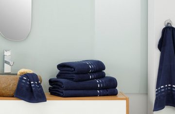 Home affaire Handtuch Set Kelly, Frottier (Set, 6-St), Handtücher mit gestreifter Bordüre, 100% Baumwolle, leichte Qualität