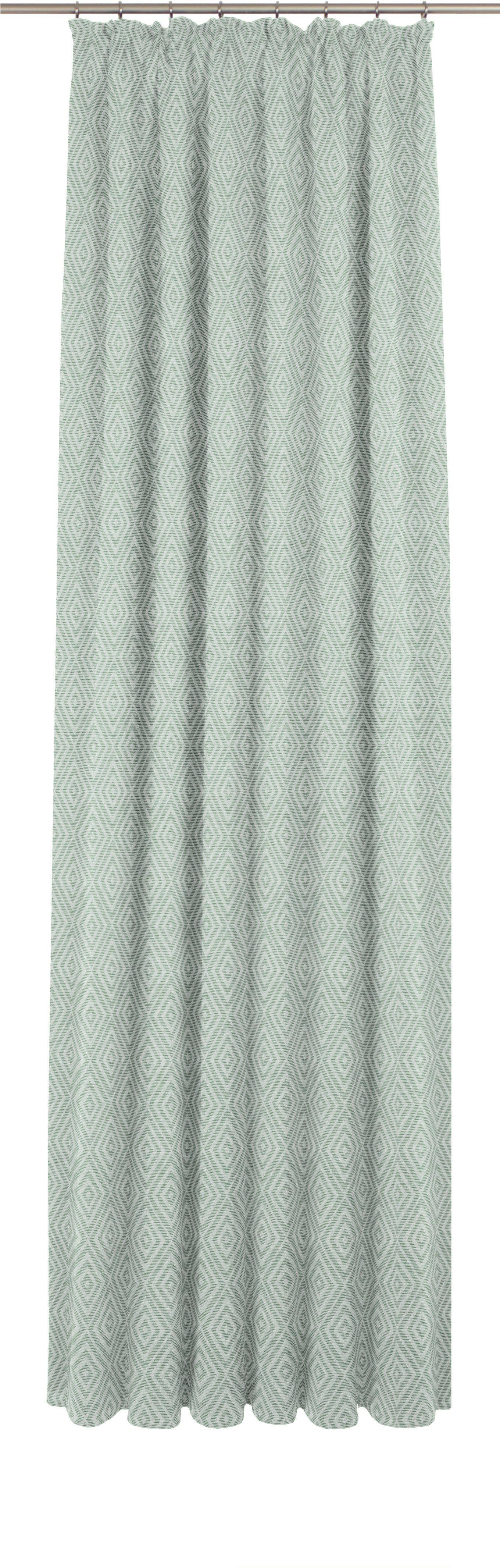 Vorhang Telfort, Wirth, Kräuselband (1 St), blickdicht, Jacquard grün