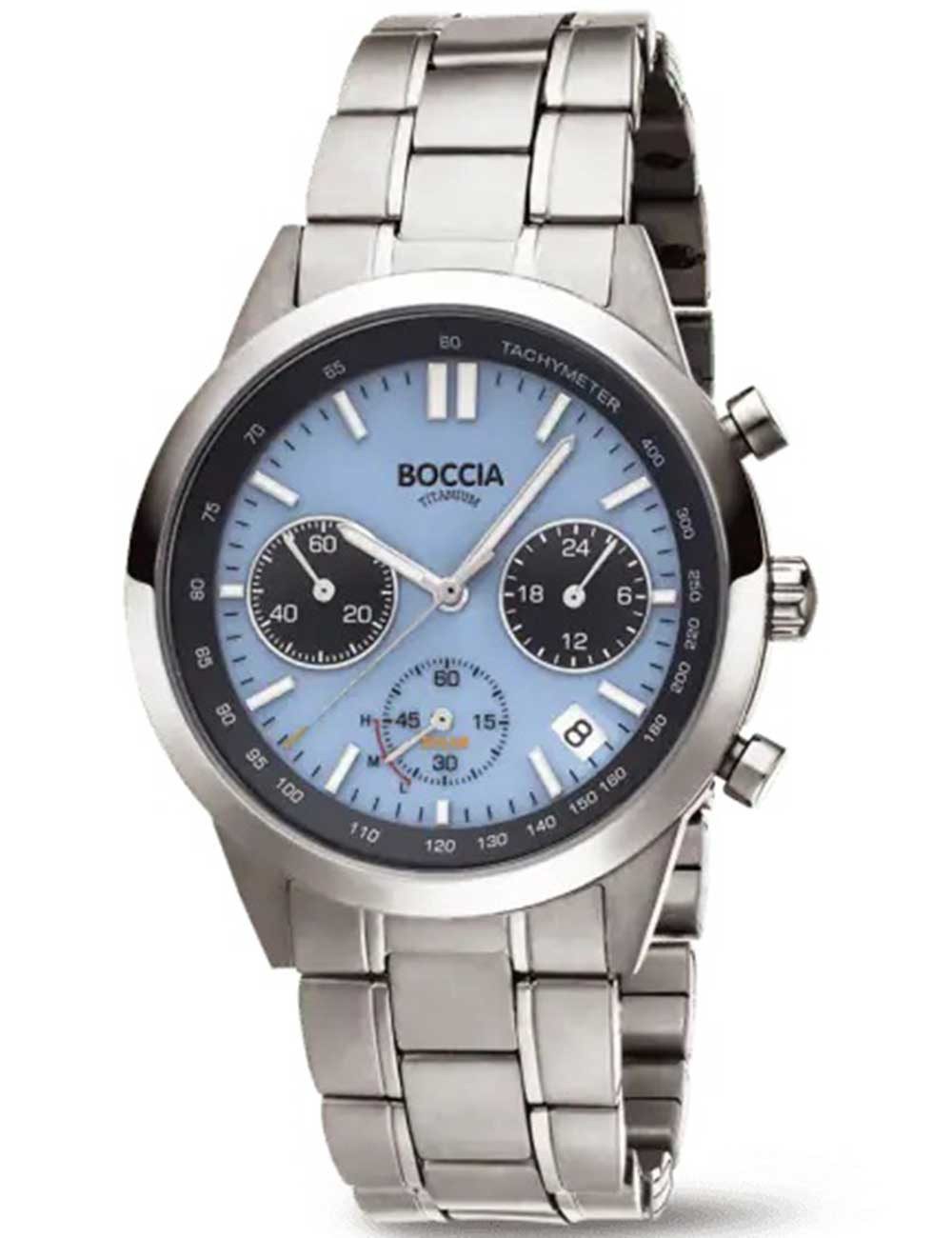 Boccia Quarzuhr Boccia 3737-01 Herrenuhr Titanium Chronograph 41mm 5ATM Boccia 3737-01 Herrenuhr Titanium Chronograph 41mm 5ATM
