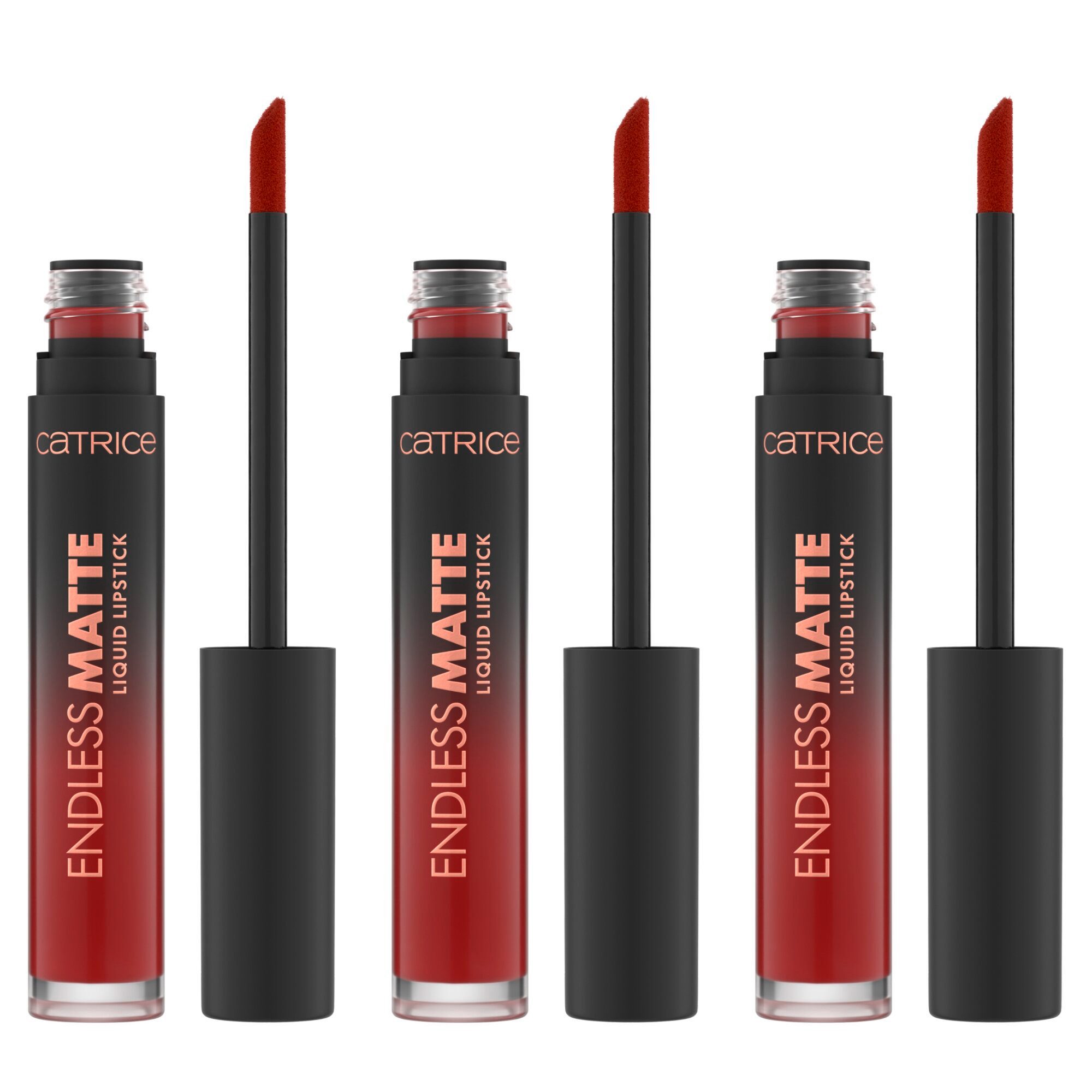 Catrice Lippenstift Endless Matte Liquid Lipstick, 3-tlg., Cremige, nicht klebrige Textur in einem edlen Schokobraun-Ton
