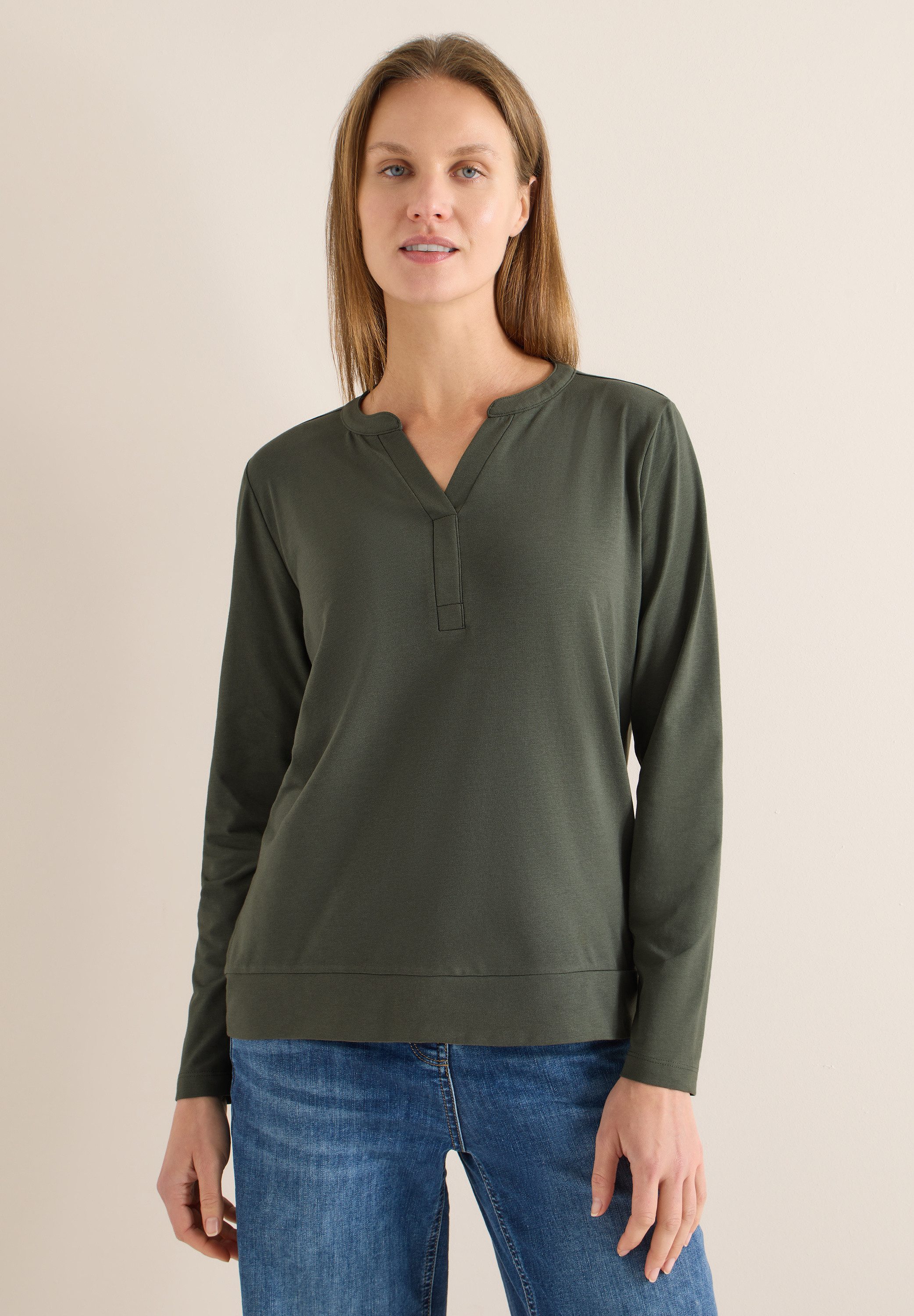 CECIL Langarmshirt im Tunika-Style
